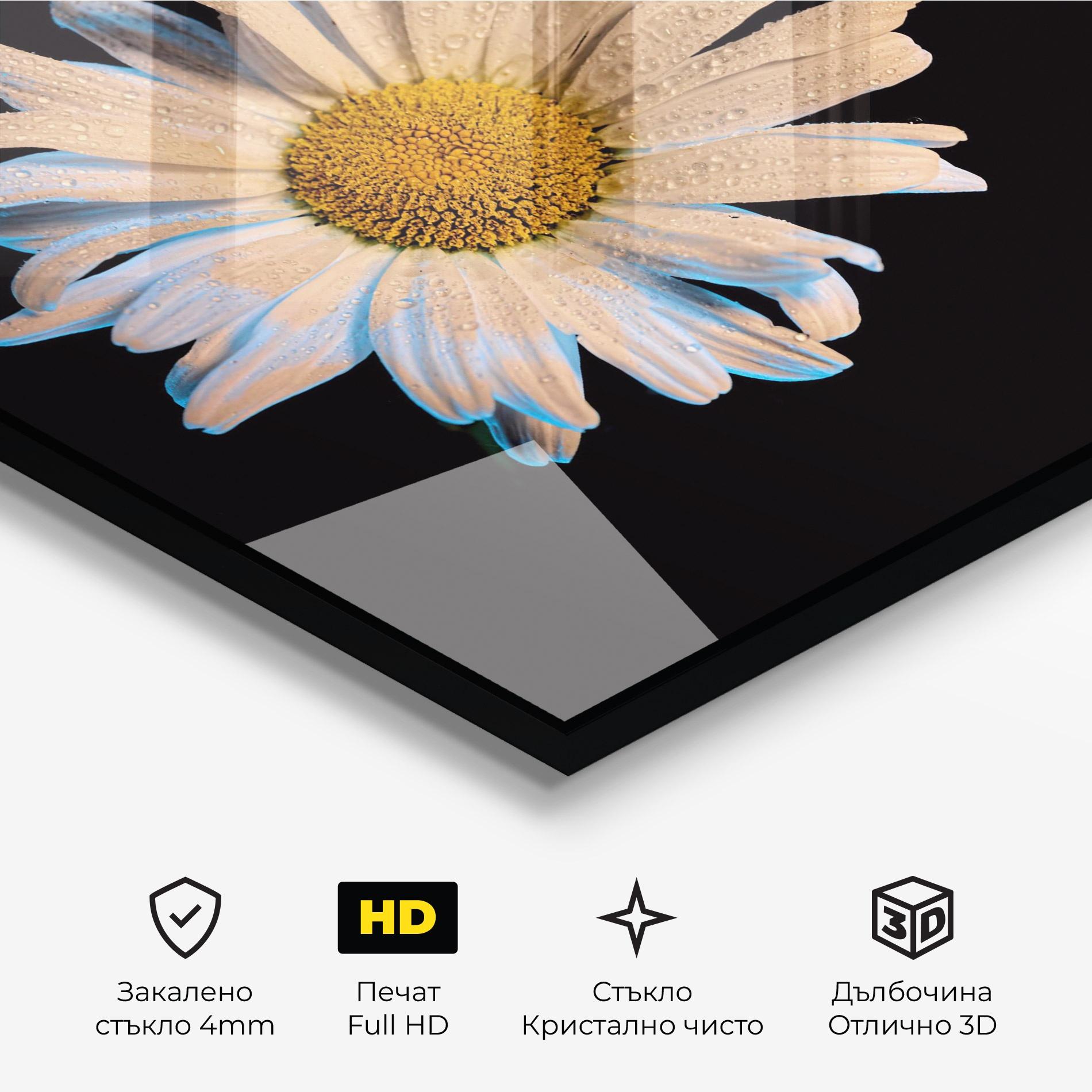 Стъклена картина Daisy mockup 3