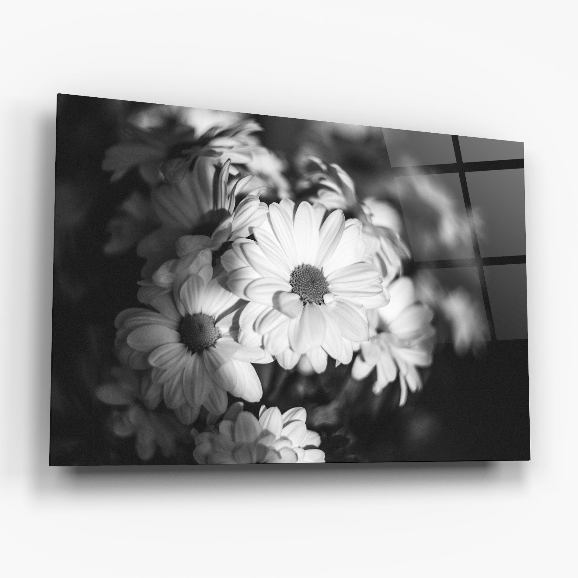 Стъклена картина Grey Daisy mockup 6