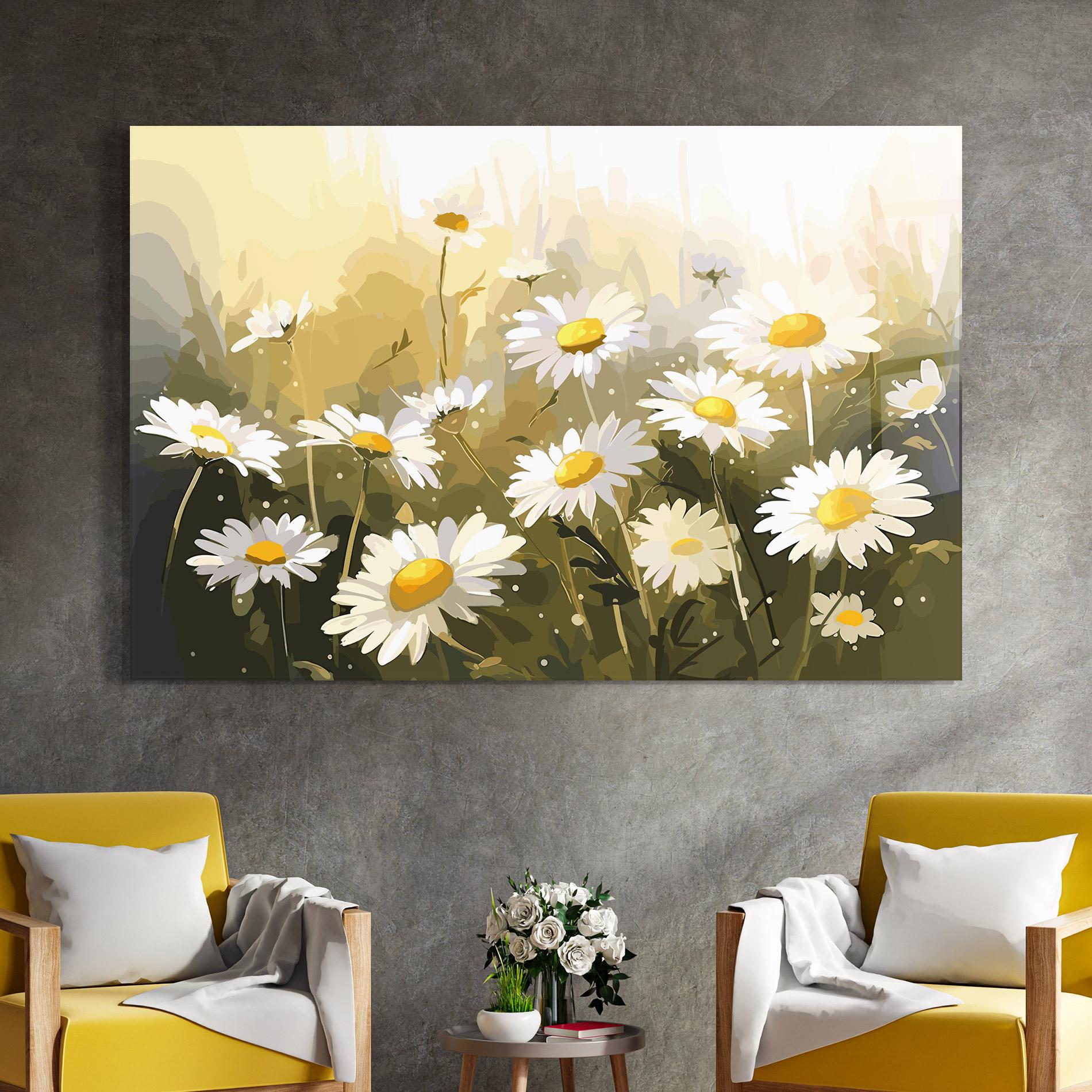 Стъклена картина Daily Daisy mockup 4