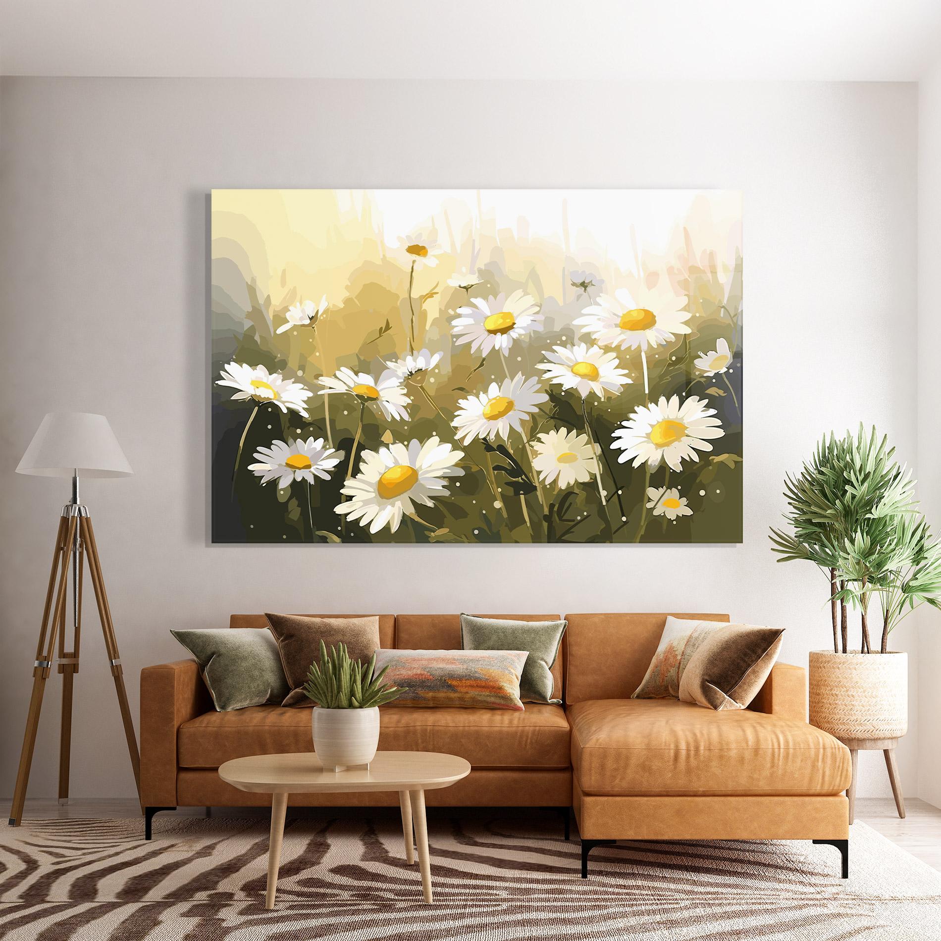 Стъклена картина Daily Daisy mockup 7