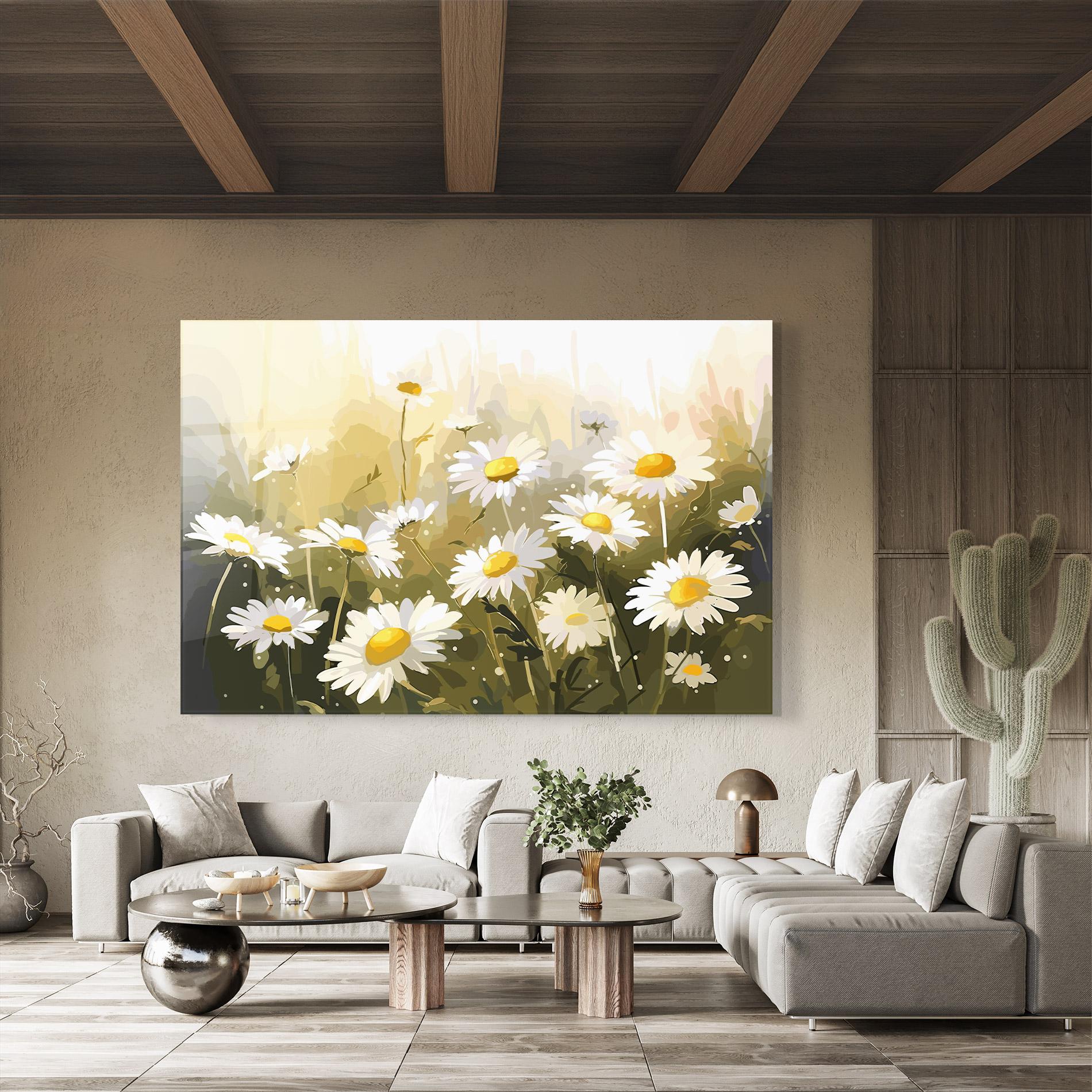 Стъклена картина Daily Daisy mockup 8