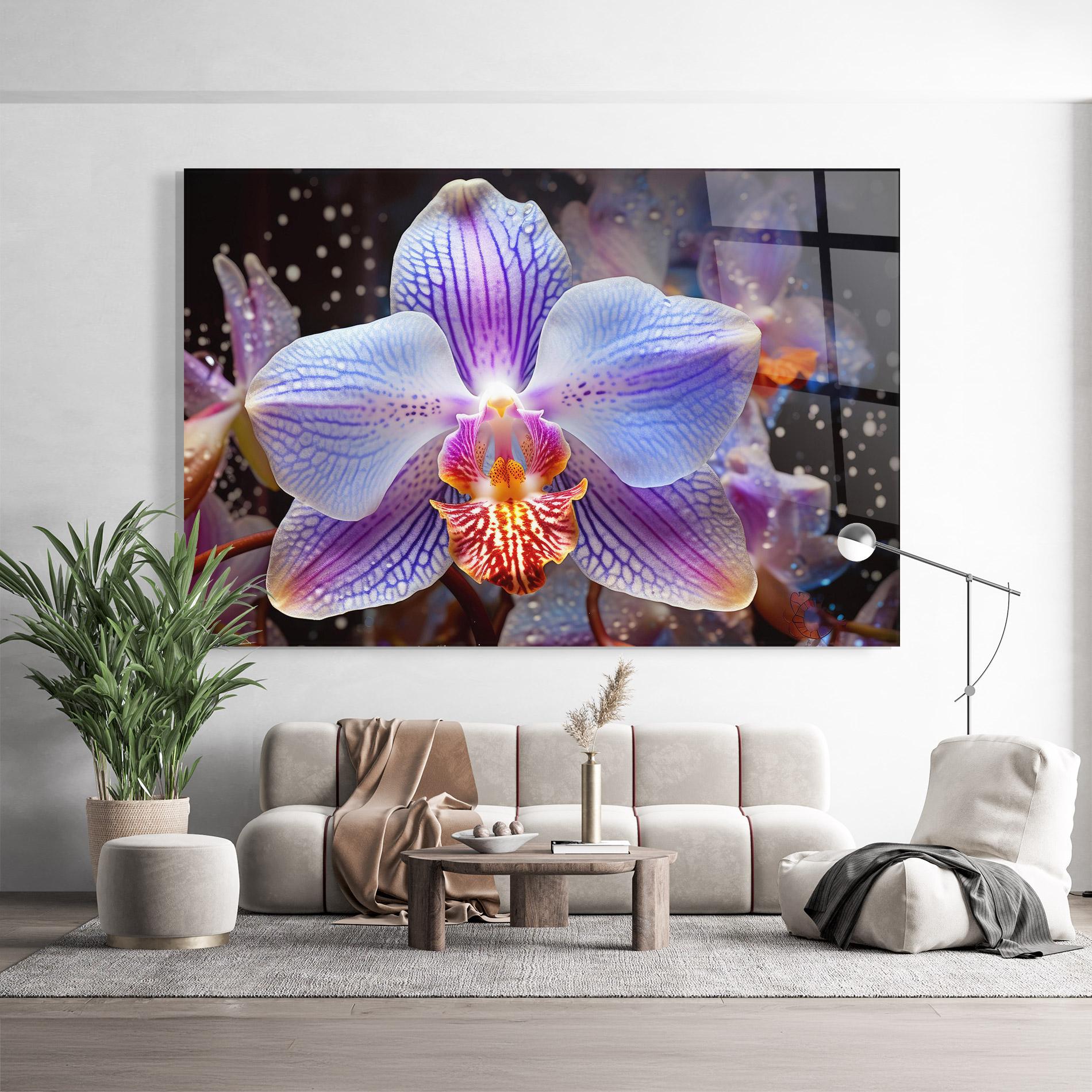 Стъклена картина Light Purple Orchid Art mockup 9