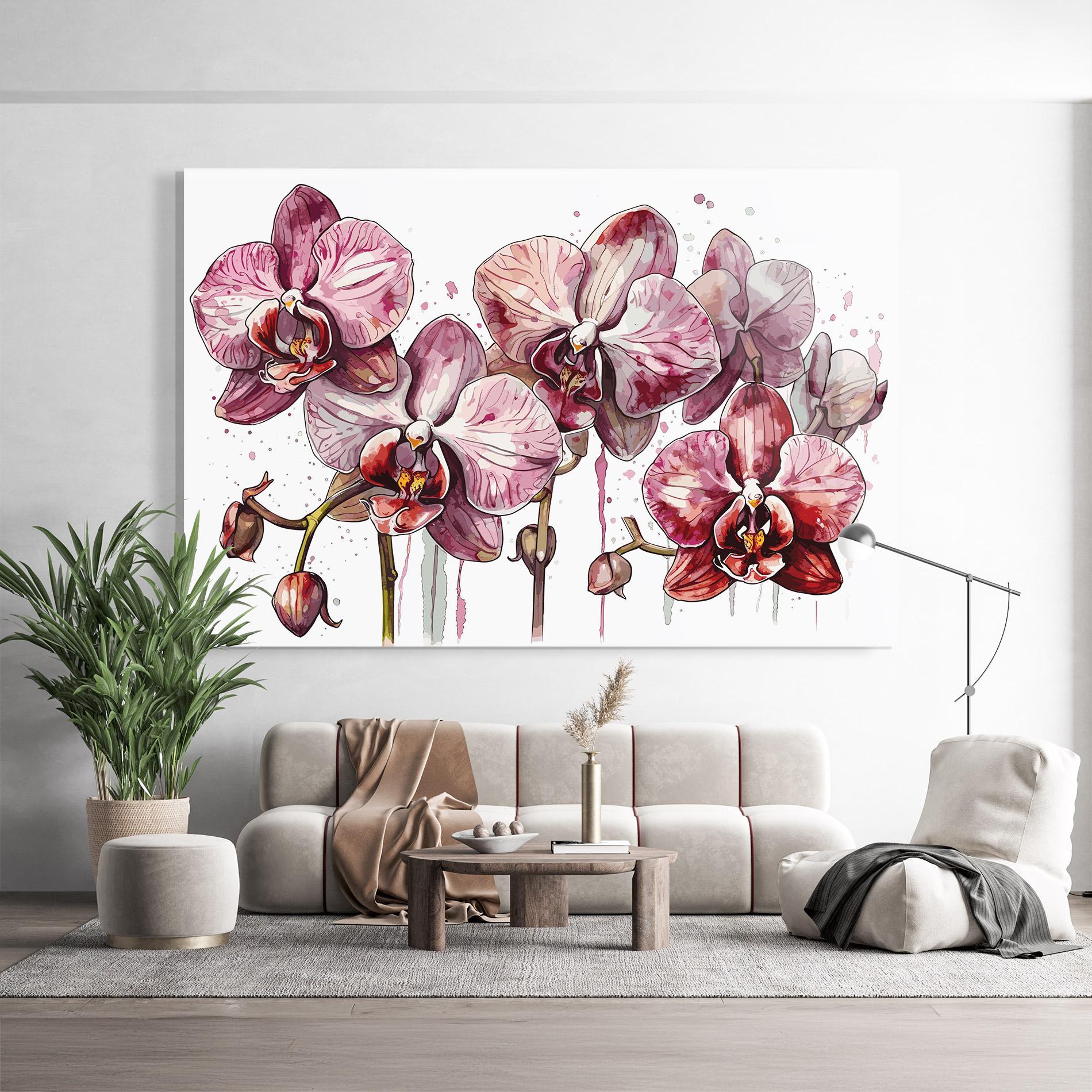 Стъклена картина Orchid Art mockup 9