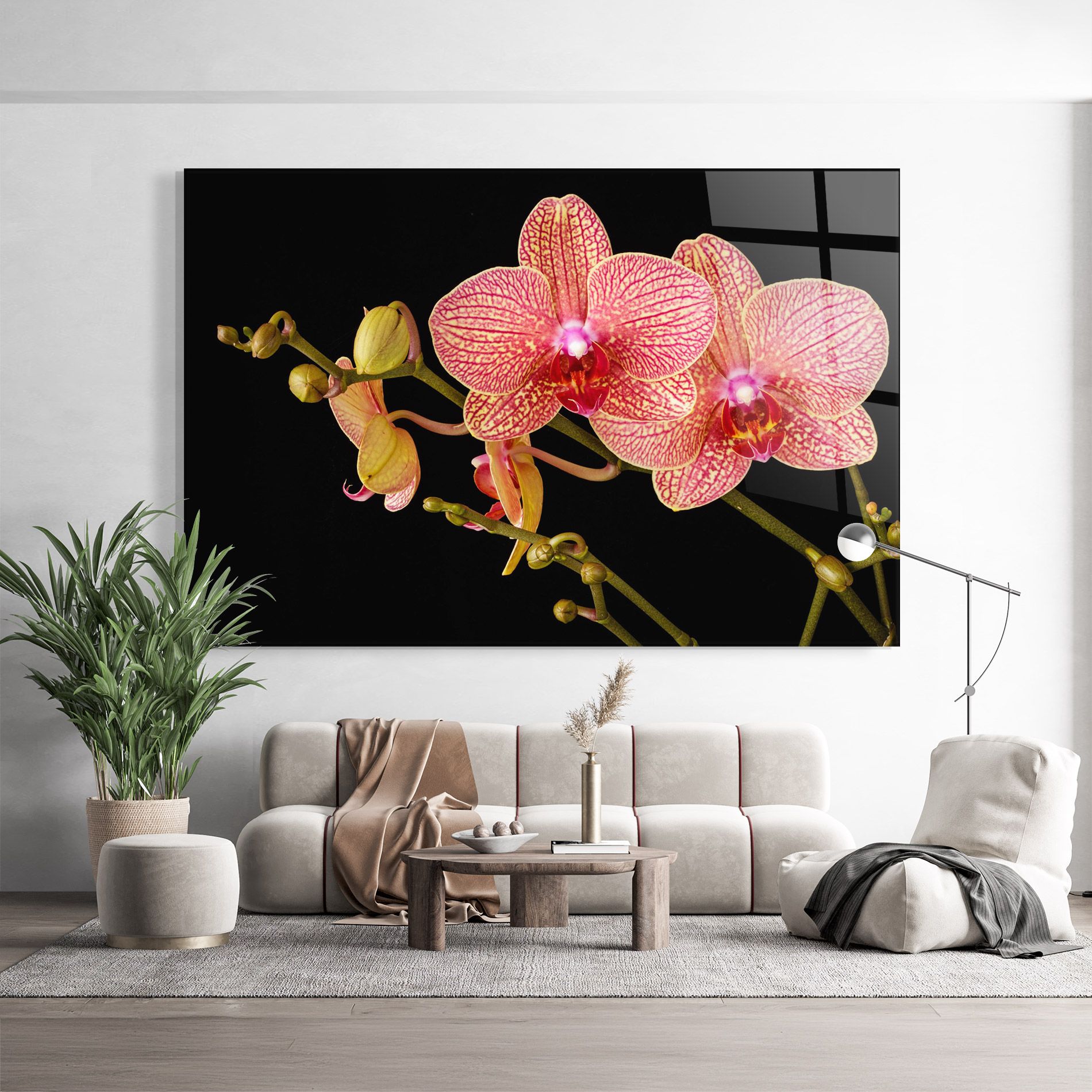 Pink Orchids On Black mockup 9