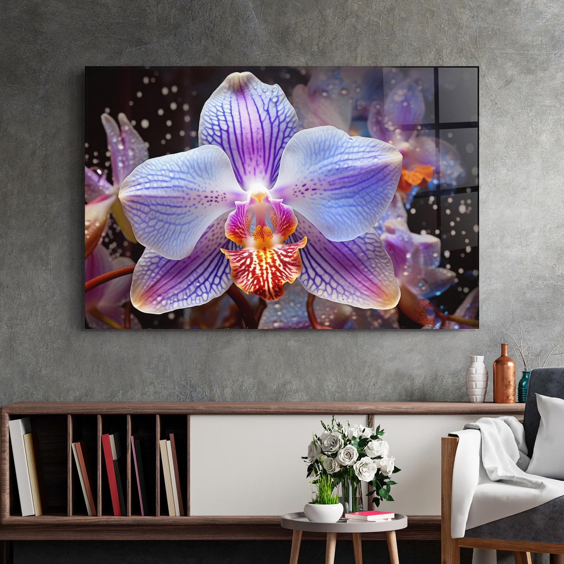 Стъклена картина Light Purple Orchid Art mockup 2