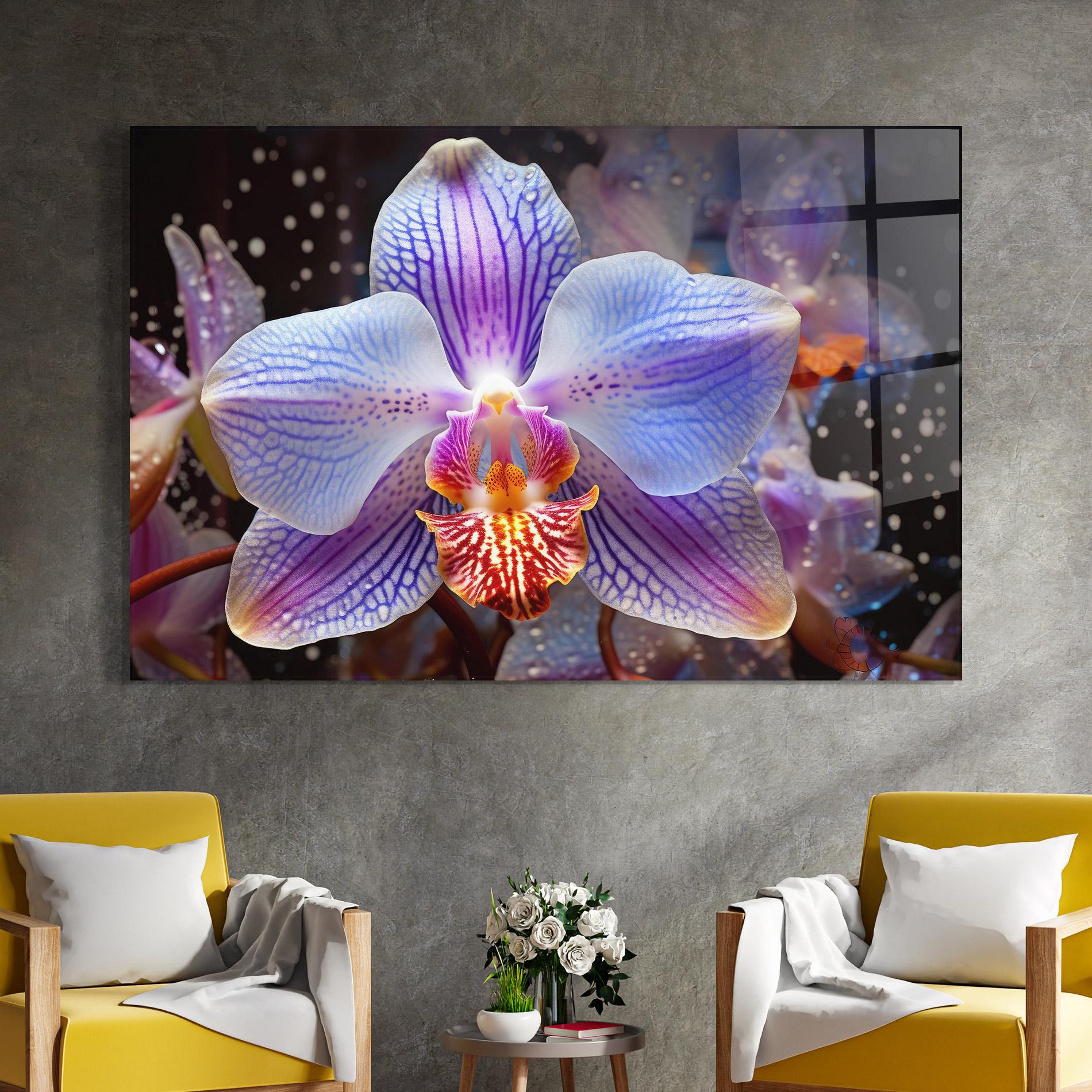 Стъклена картина Light Purple Orchid Art mockup 4