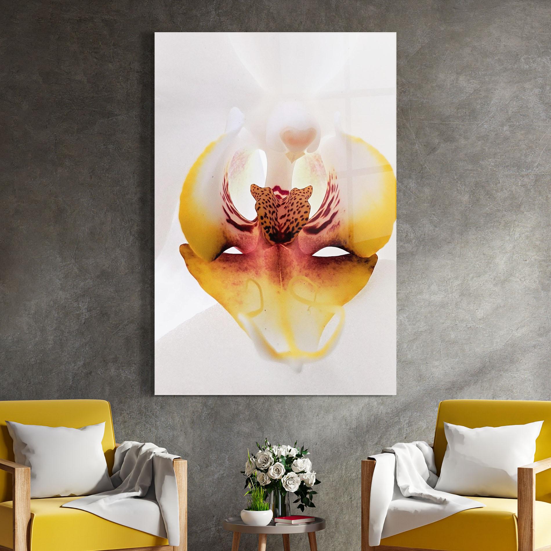 Стъклена картина Orchid Close Up mockup 4