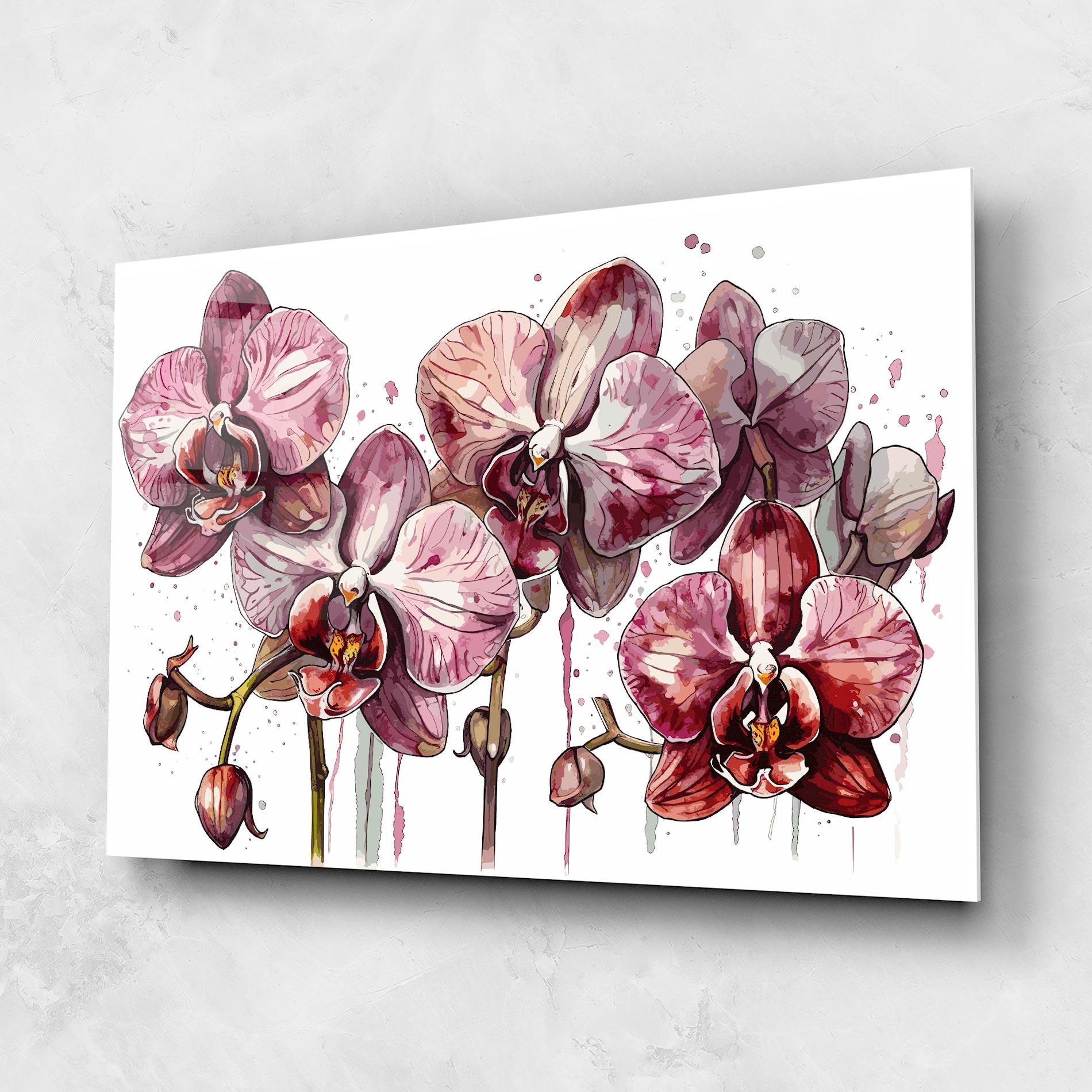 Стъклена картина Orchid Art mockup 1