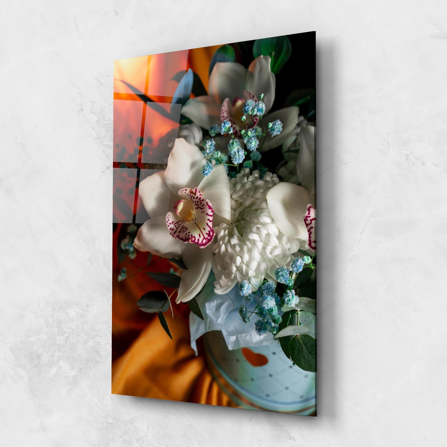 Стъклена картина Orchid In Vase mockup 1