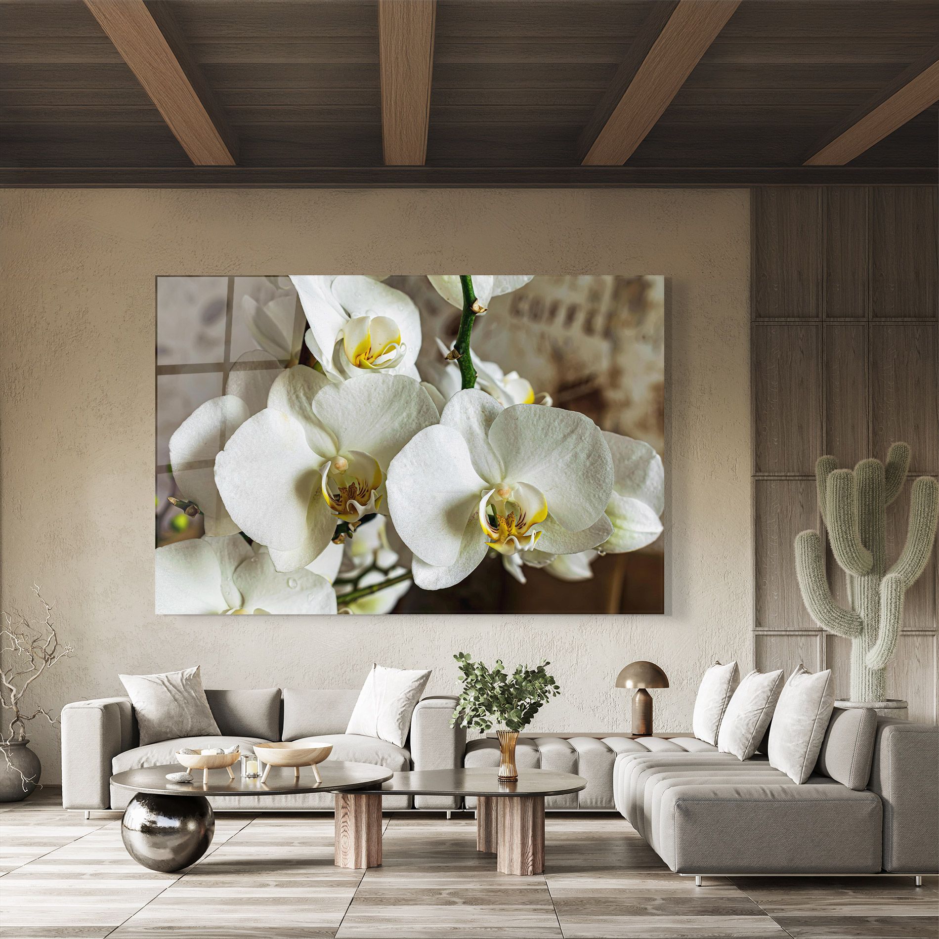 Beautiful White Orchids mockup 8