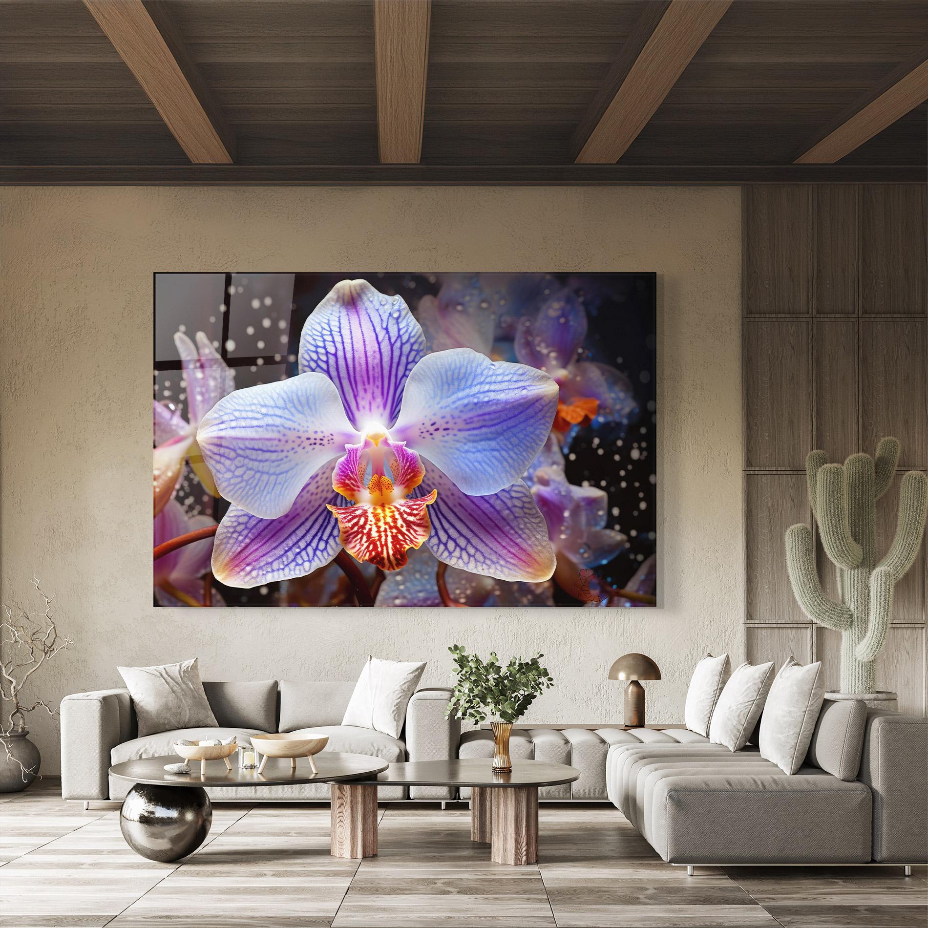 Стъклена картина Light Purple Orchid Art mockup 8