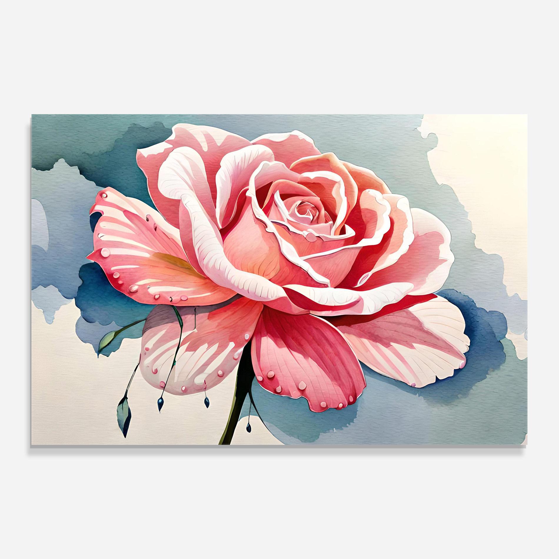 Стъклена картина Bih Pink Rose mockup 0