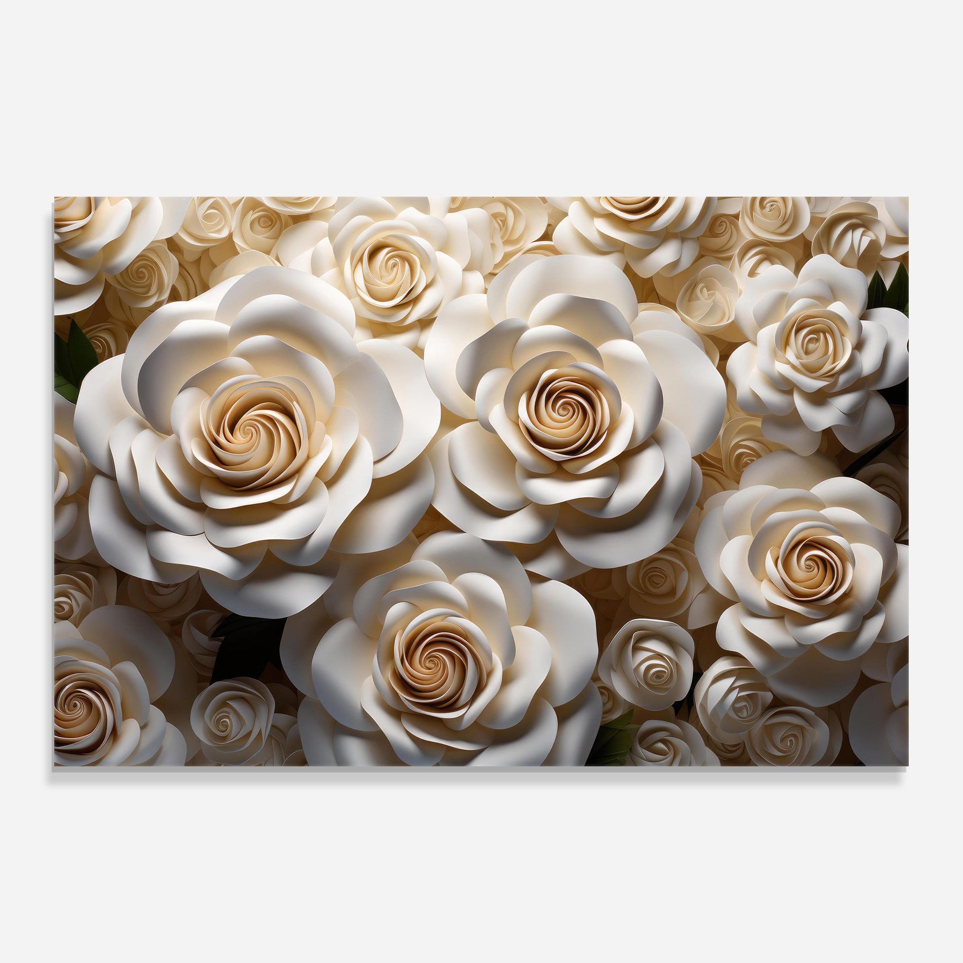 Cream Roses Wall mockup 0