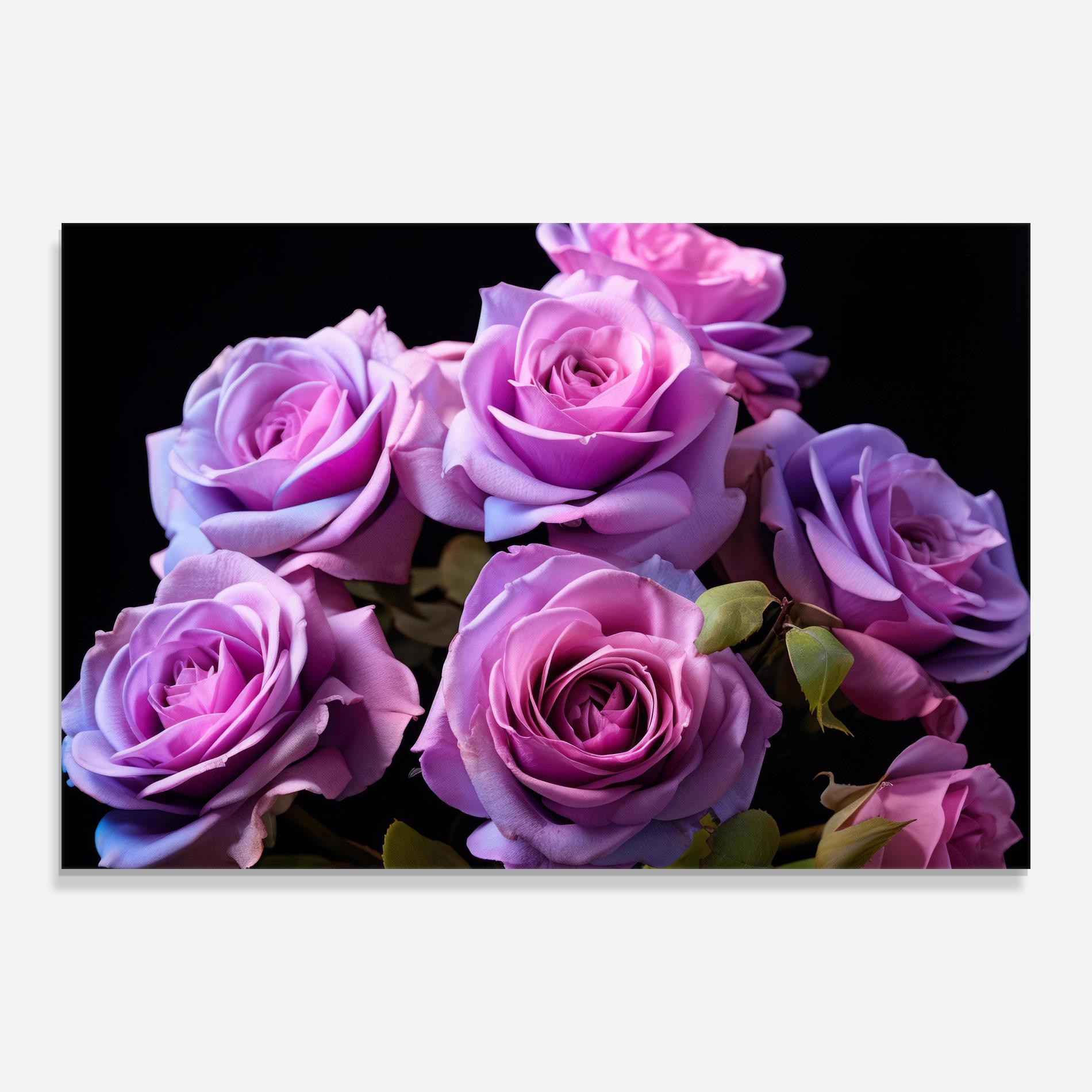 Стъклена картина Light Purple Rose mockup 0