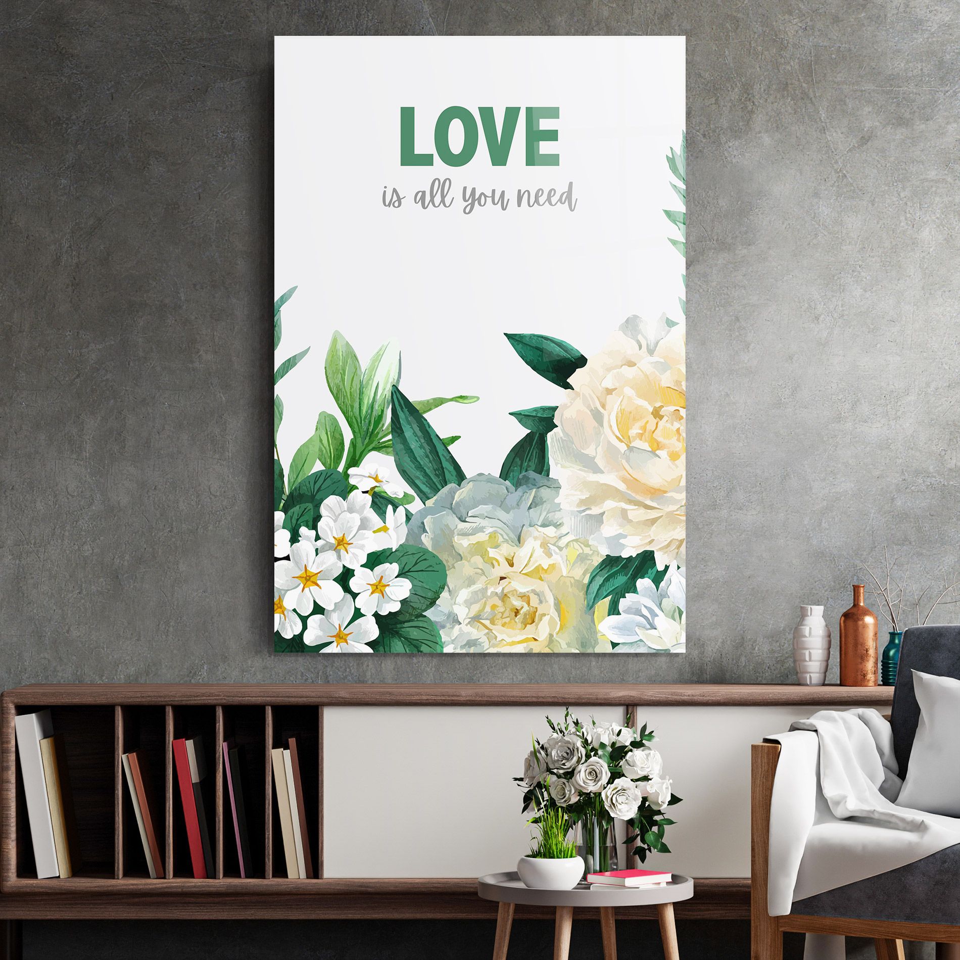 Green Rose Love mockup 2