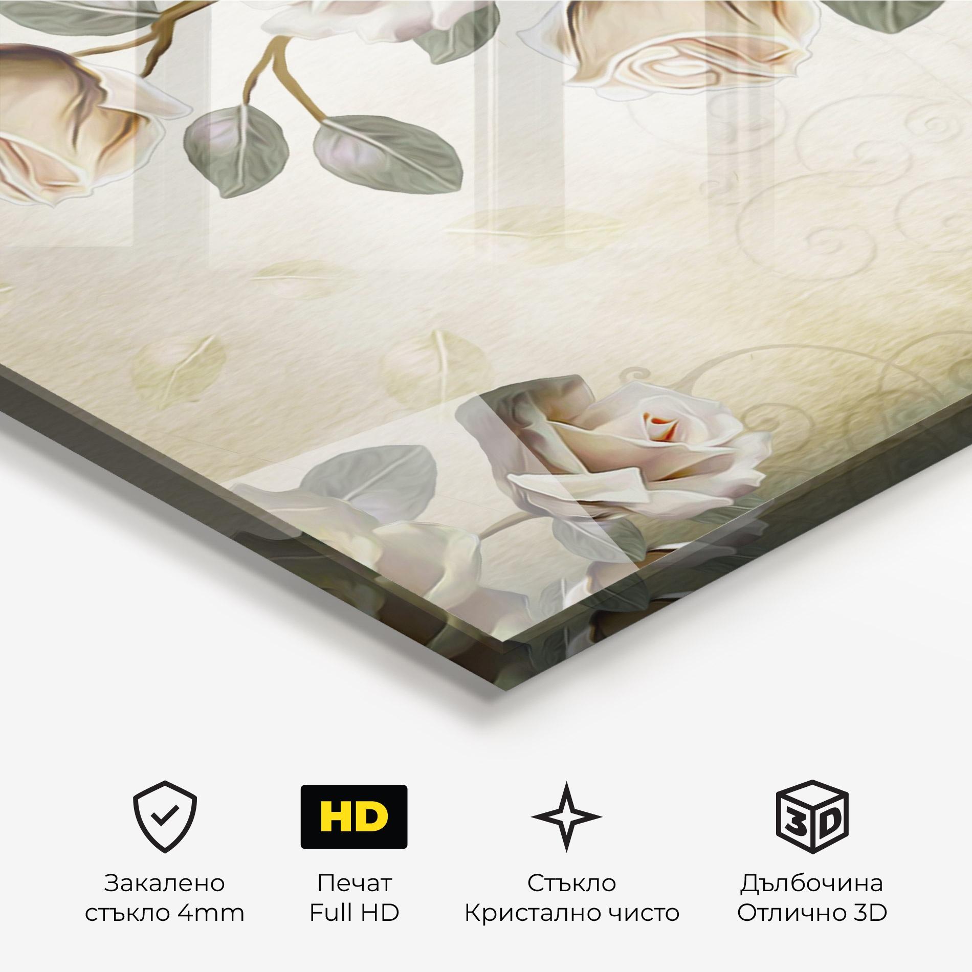 Стъклена картина Fir De Trandafir mockup 3
