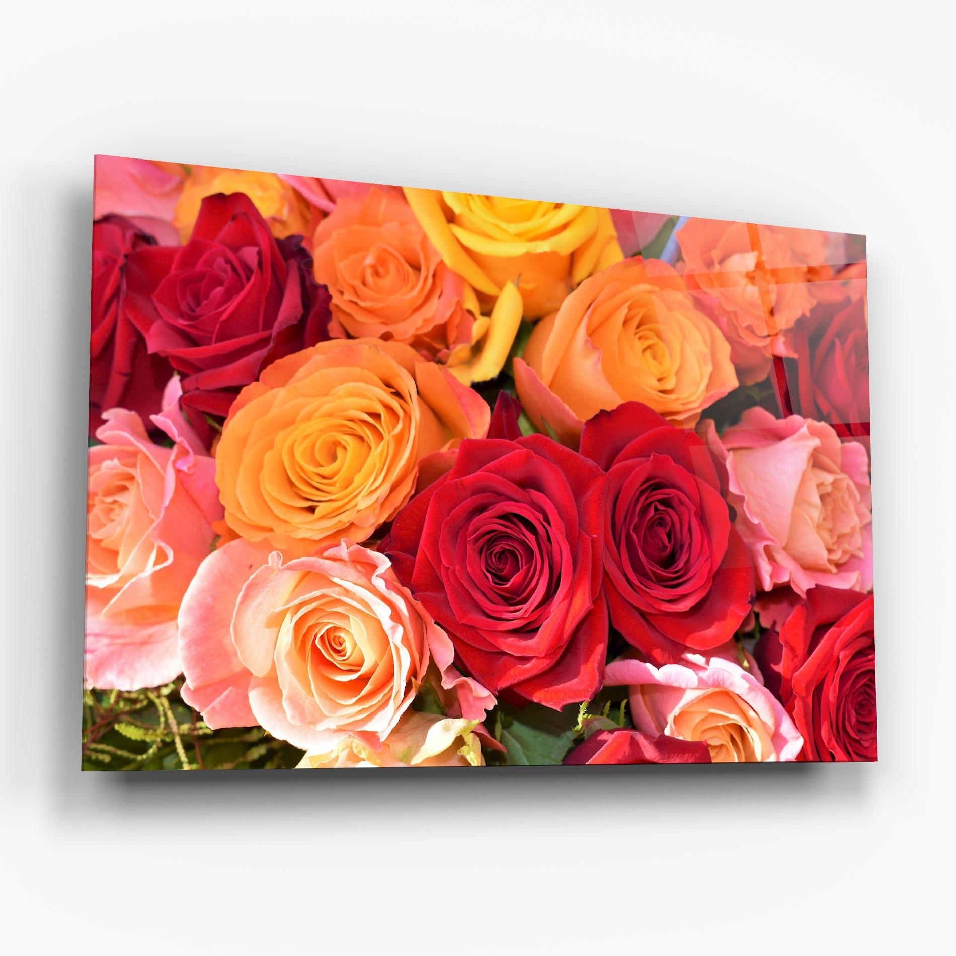 Стъклена картина Mixed Roses mockup 6