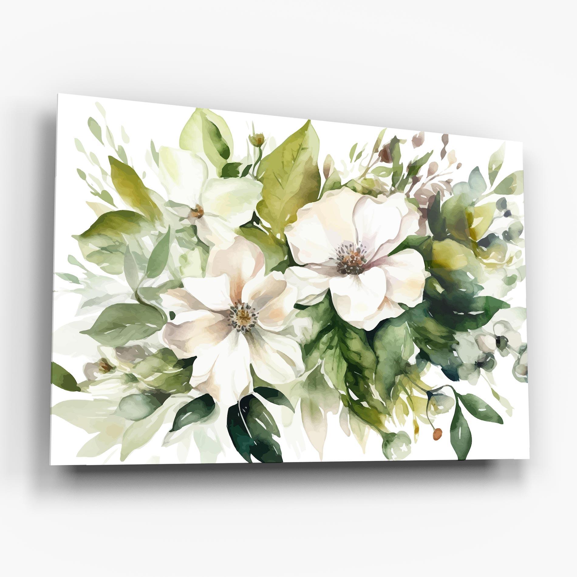 Стъклена картина Opened Rose mockup 6