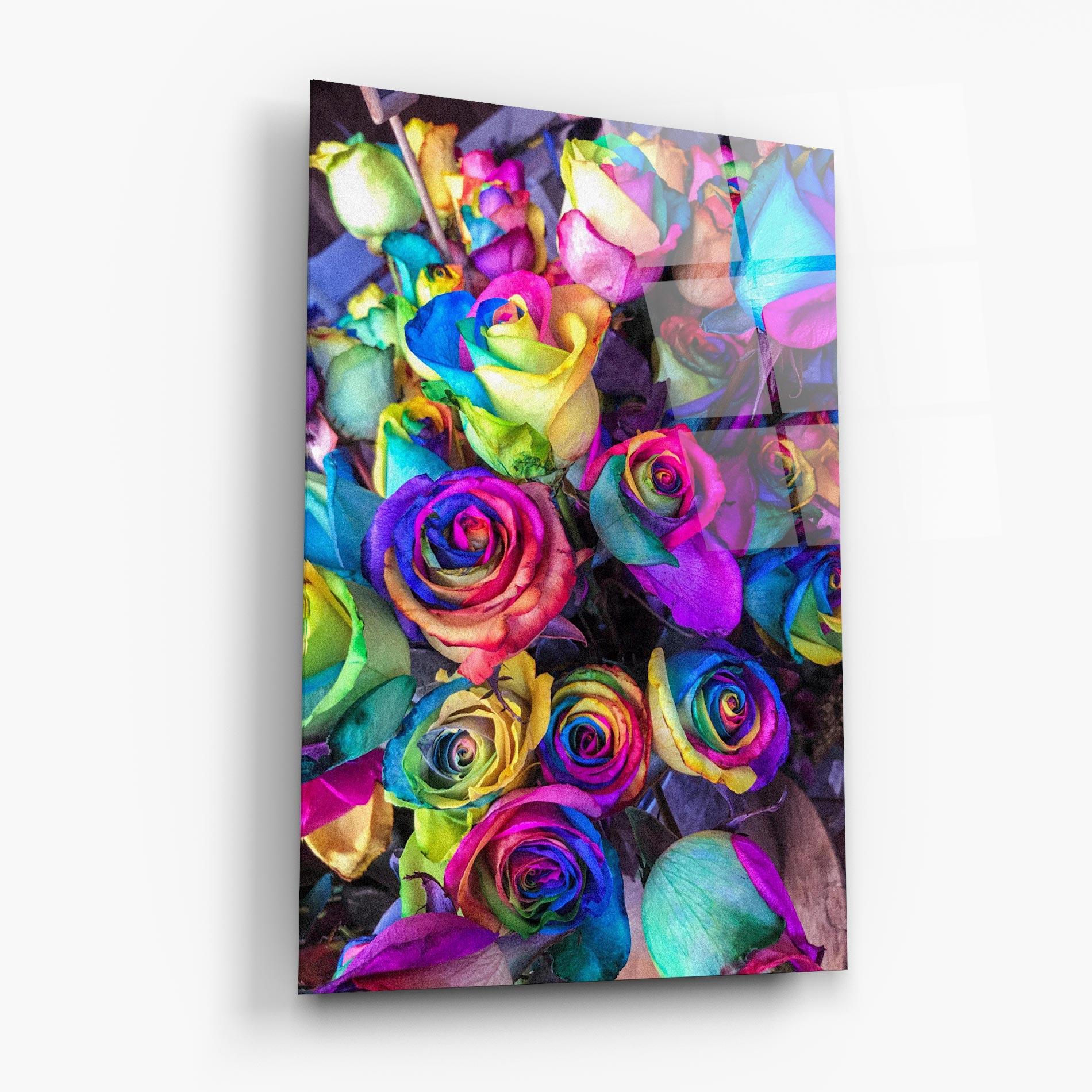 Стъклена картина Collorfull Flowers mockup 6