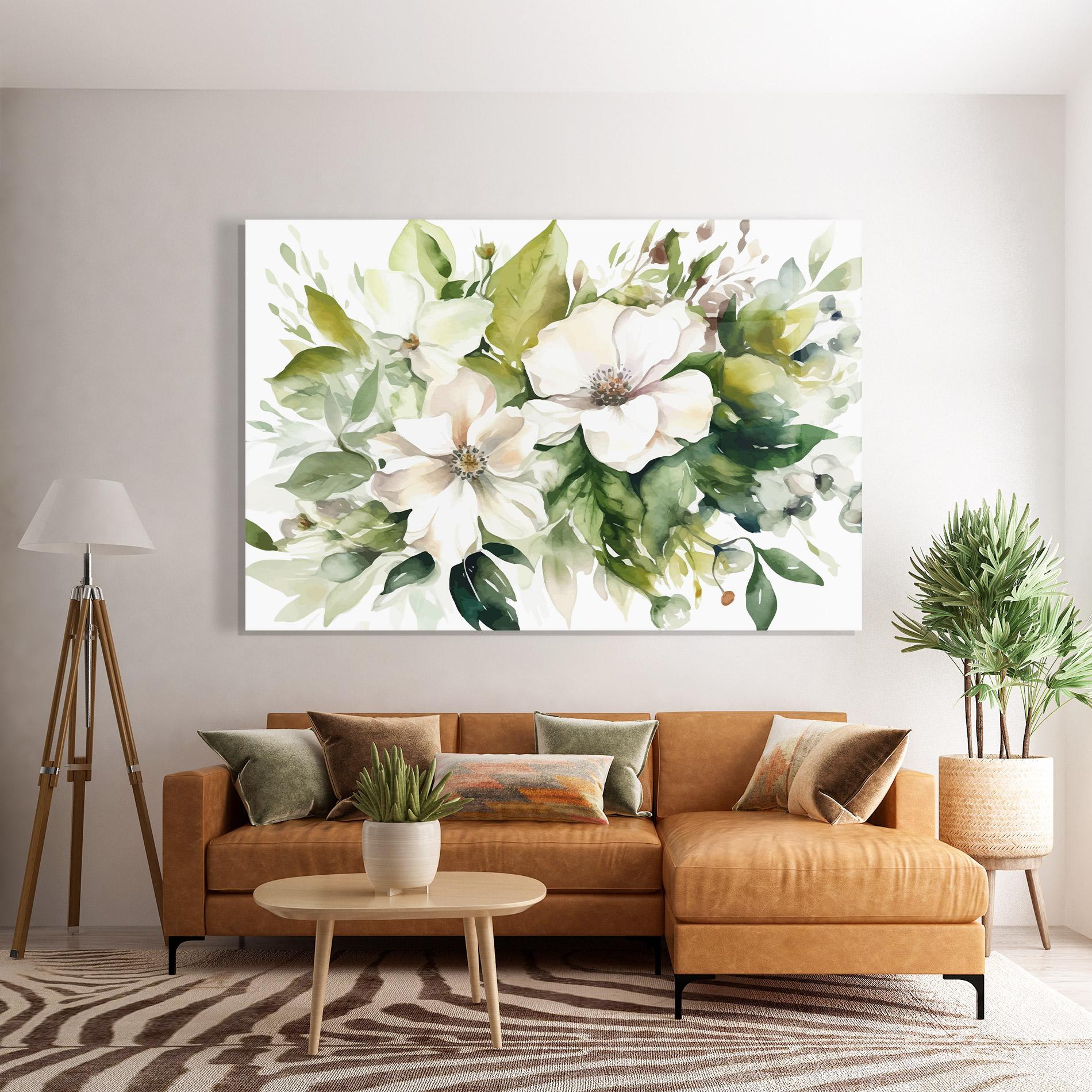 Стъклена картина Opened Rose mockup 7