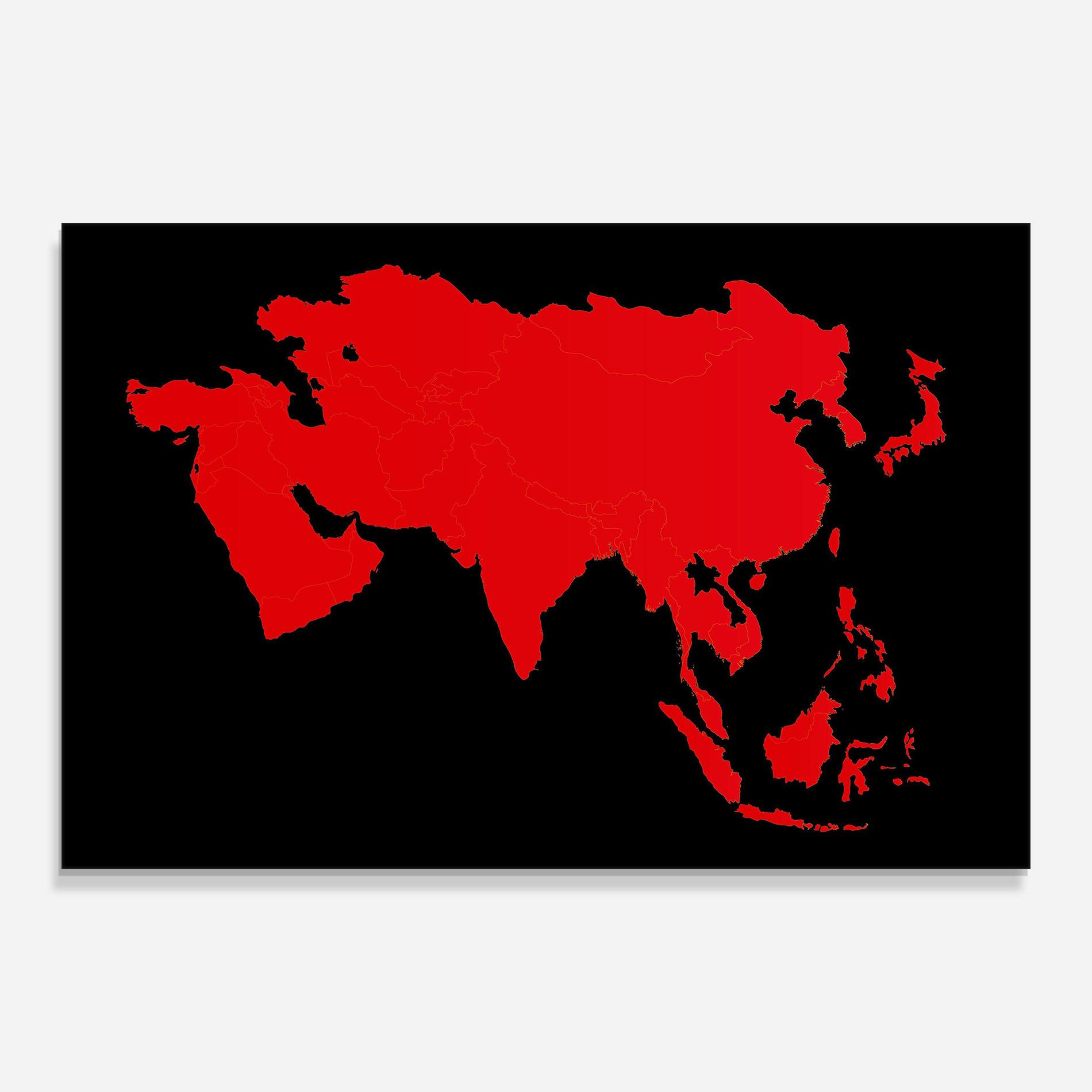 Стъклена картина Asia Map mockup 0
