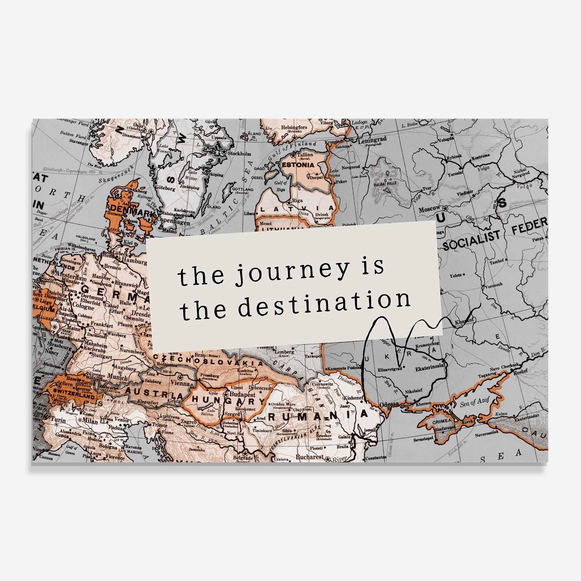 Стъклена картина Destination Journey mockup 0