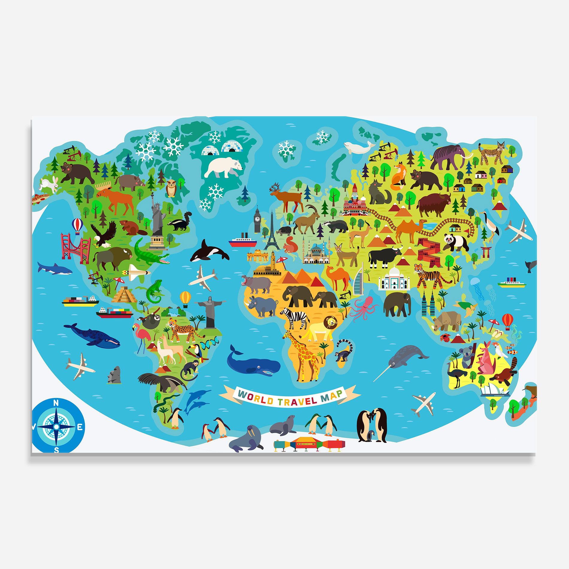 Kids Travel Map mockup 0