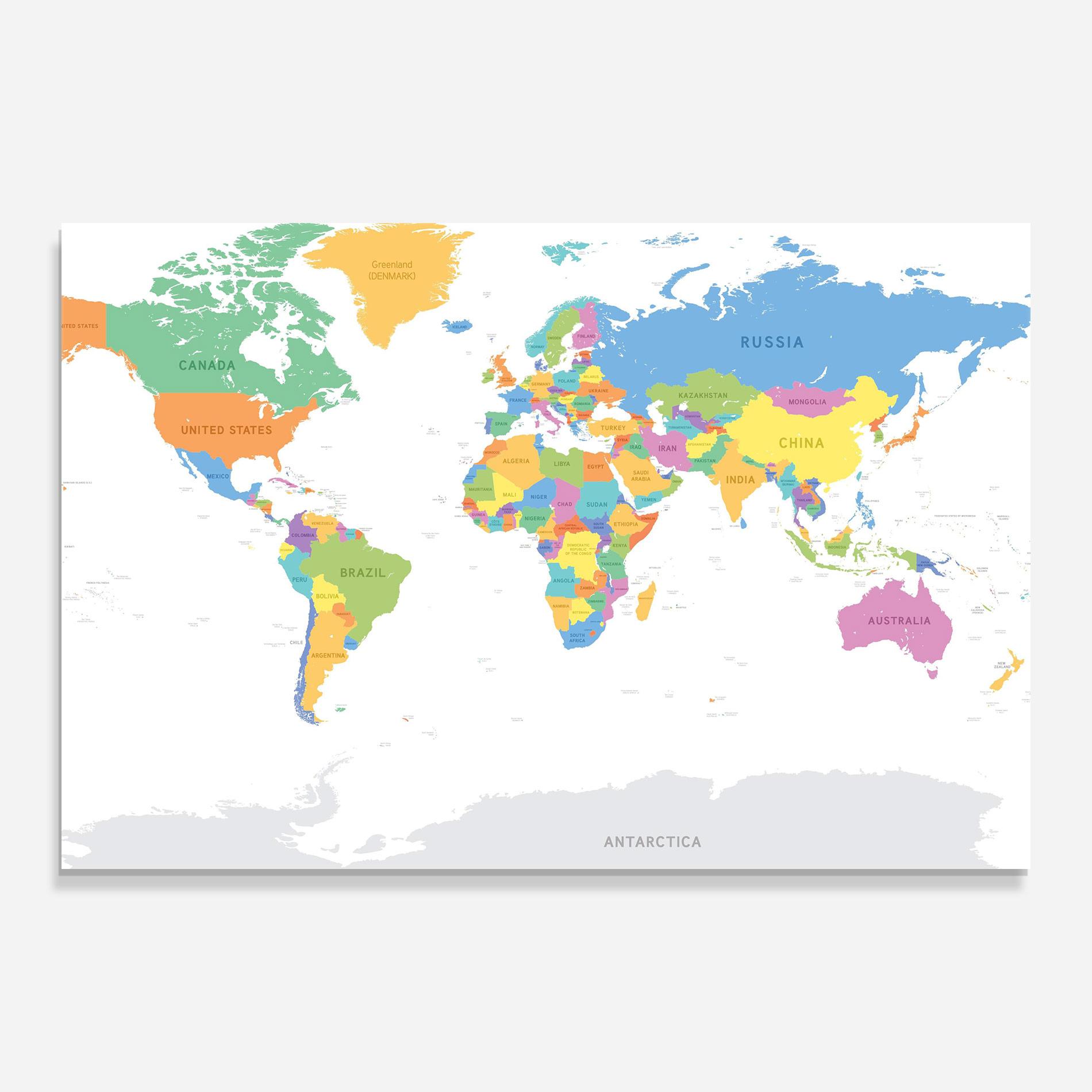 Стъклена картина World Map mockup 0