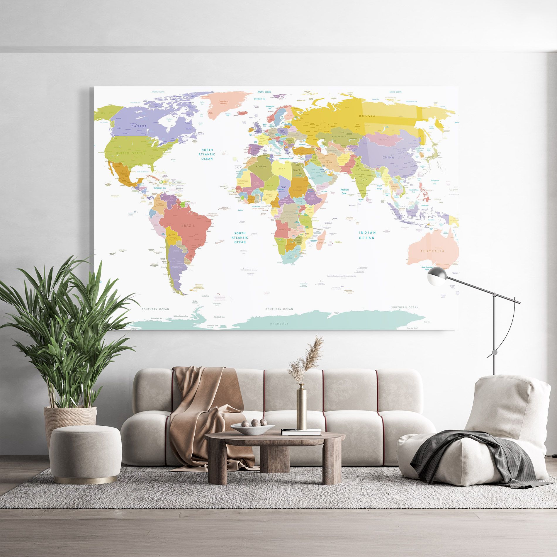 World Colorful Map mockup 9