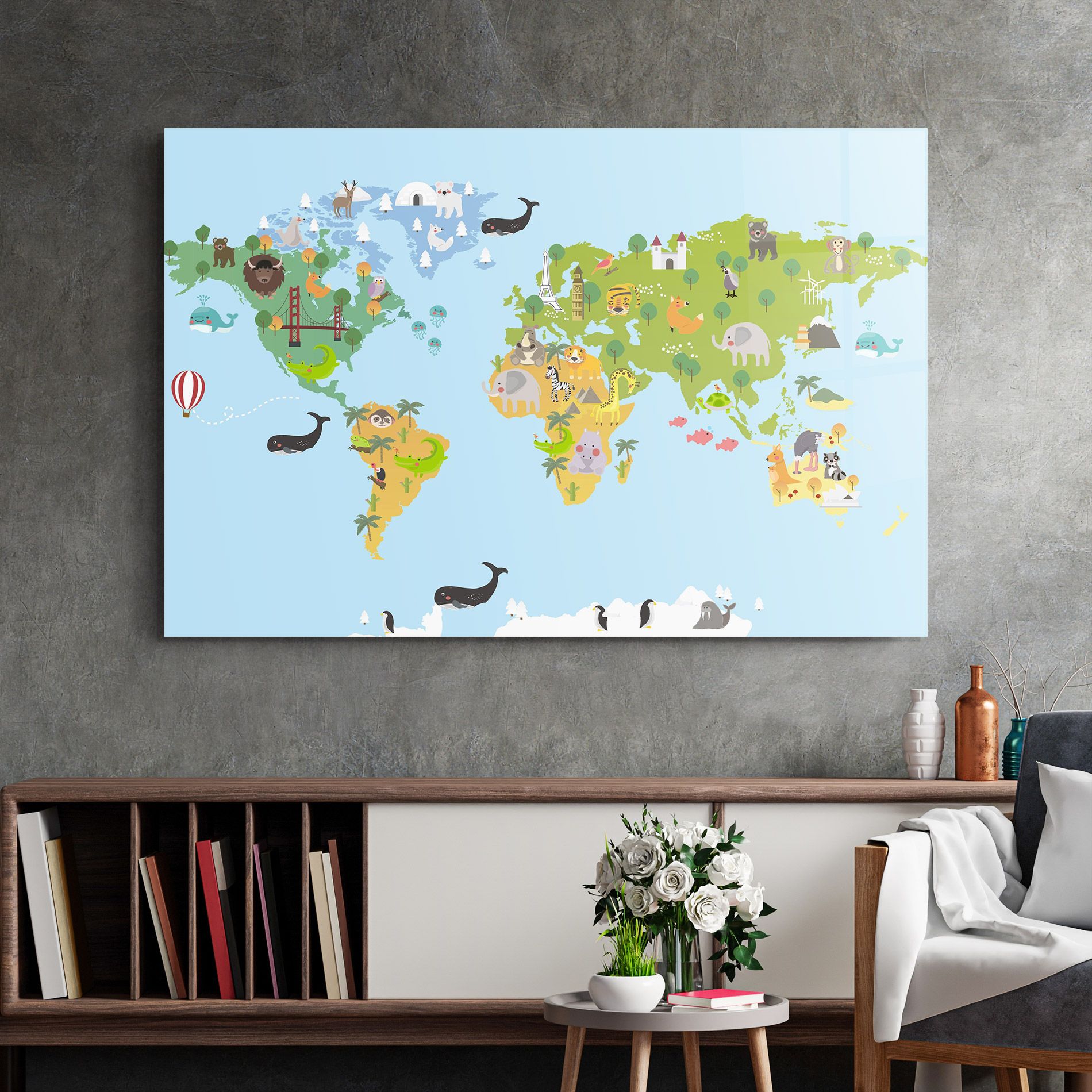 Animals Cute Map mockup 2