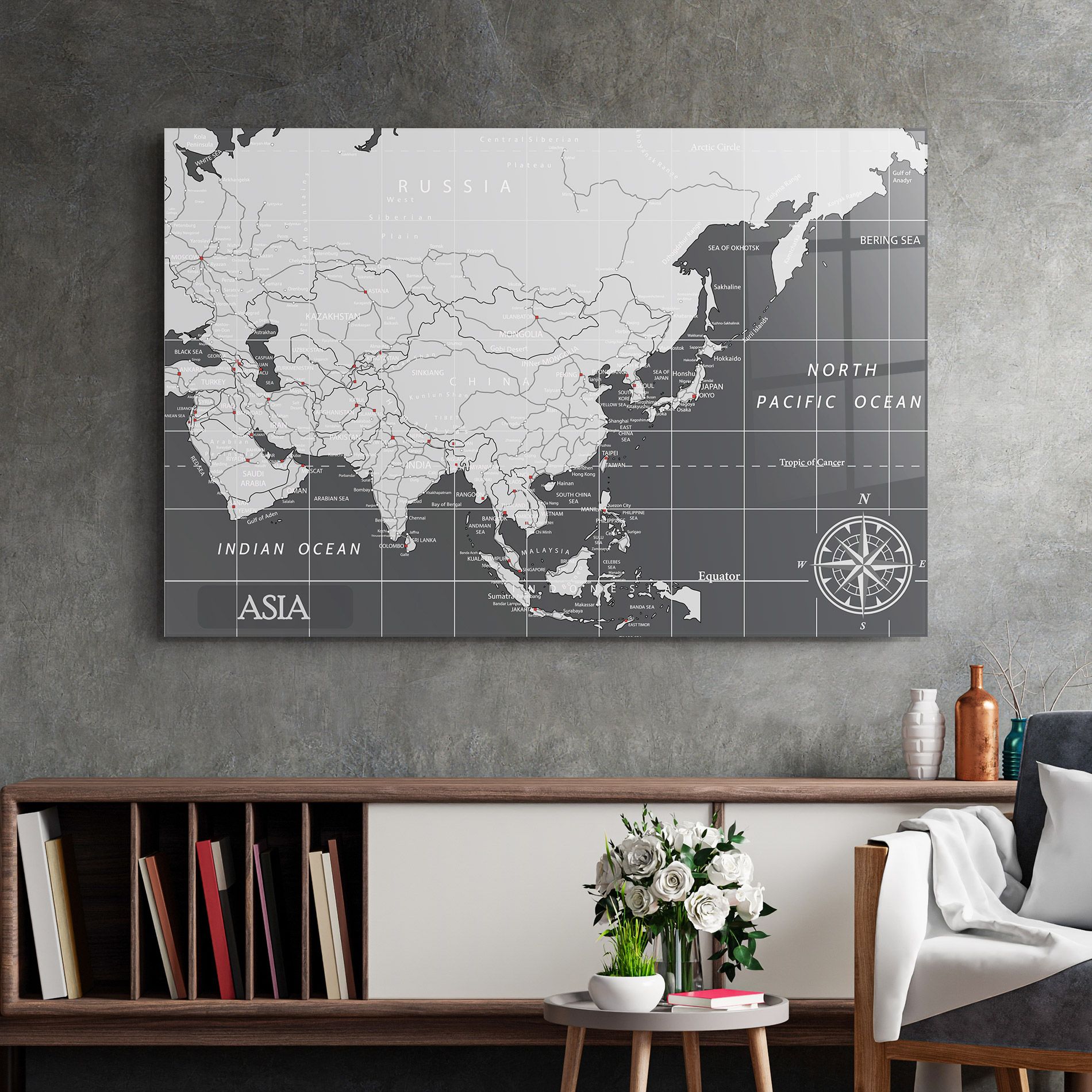 Asia Minimal Map mockup 2