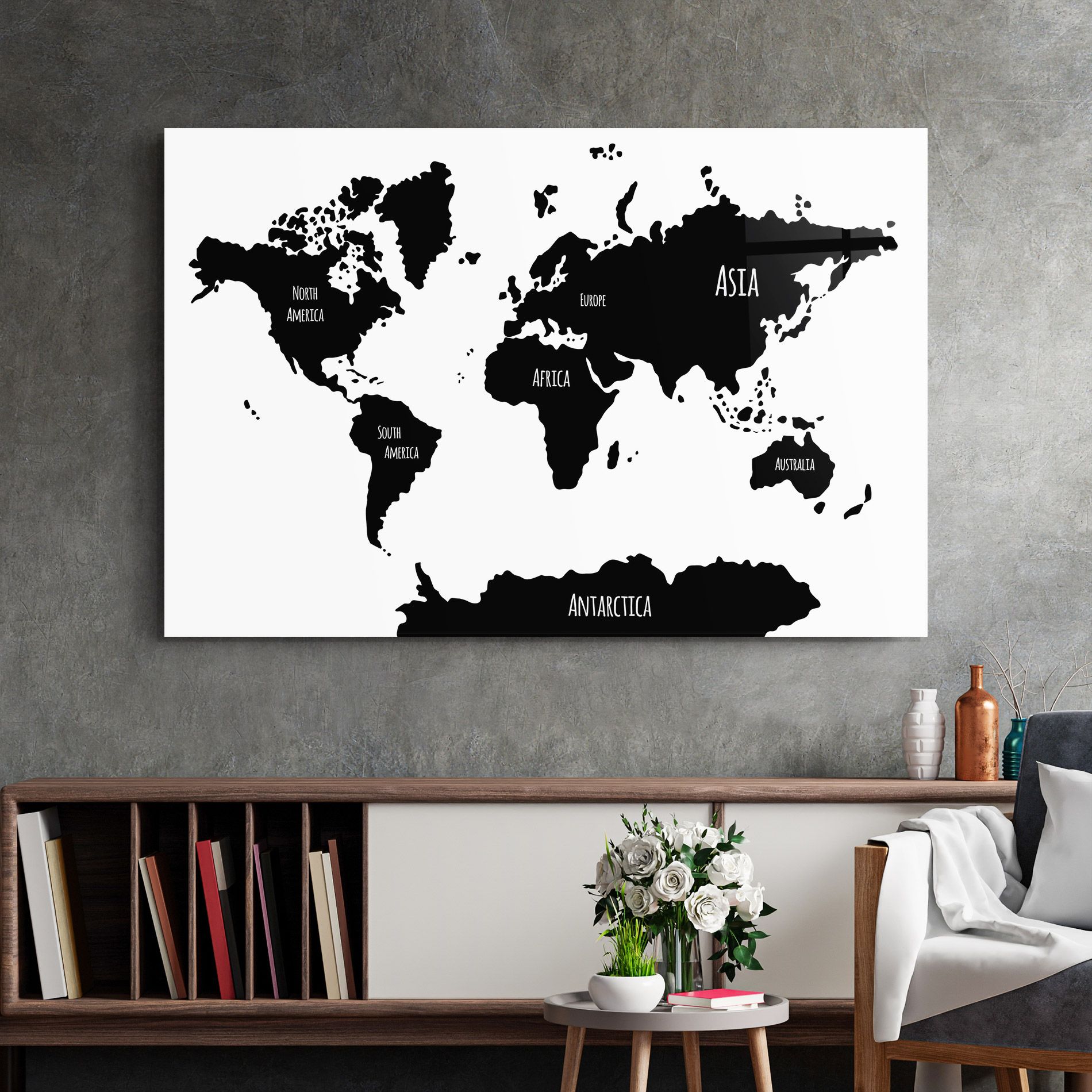 Black Map World mockup 2