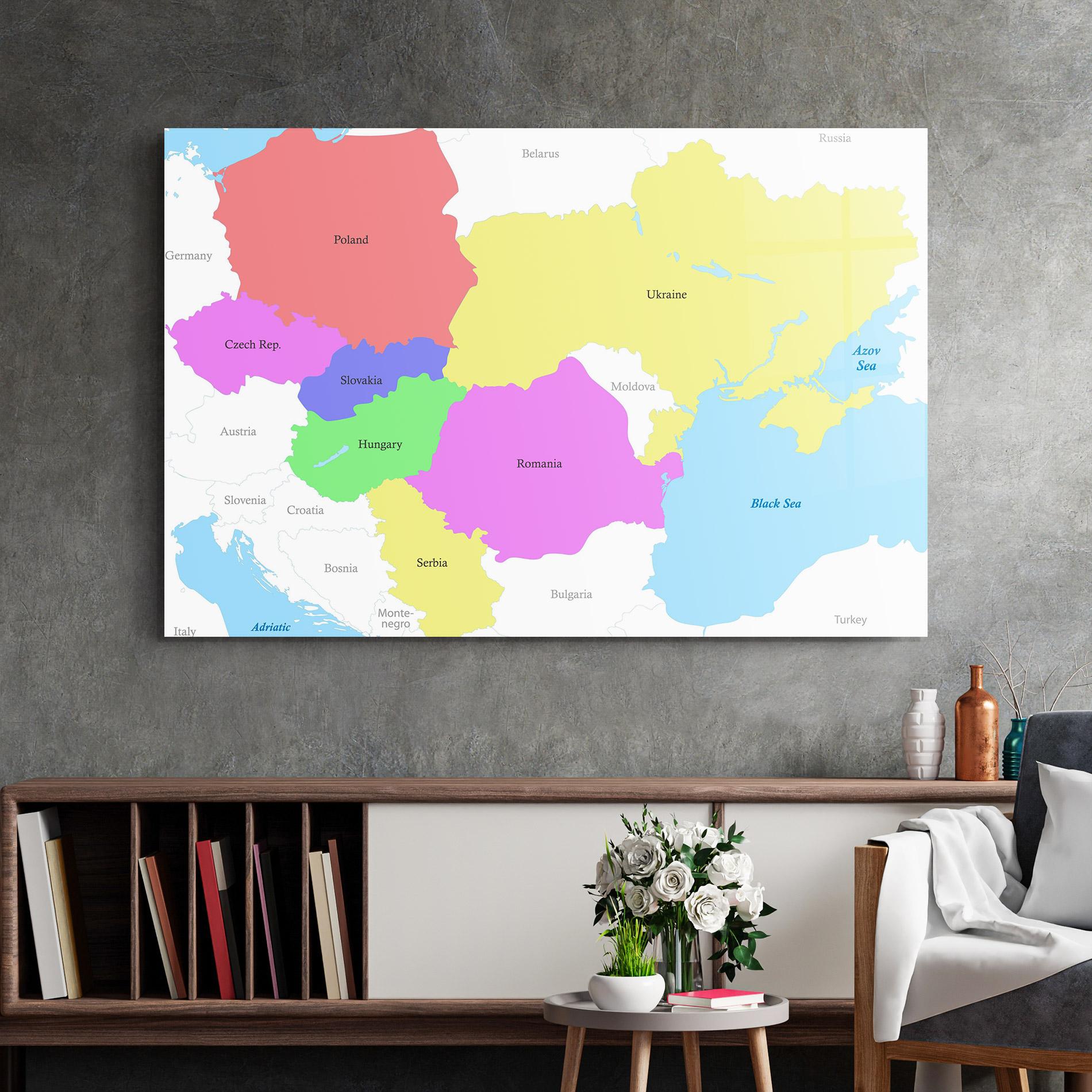 Стъклена картина Black Sea mockup 2