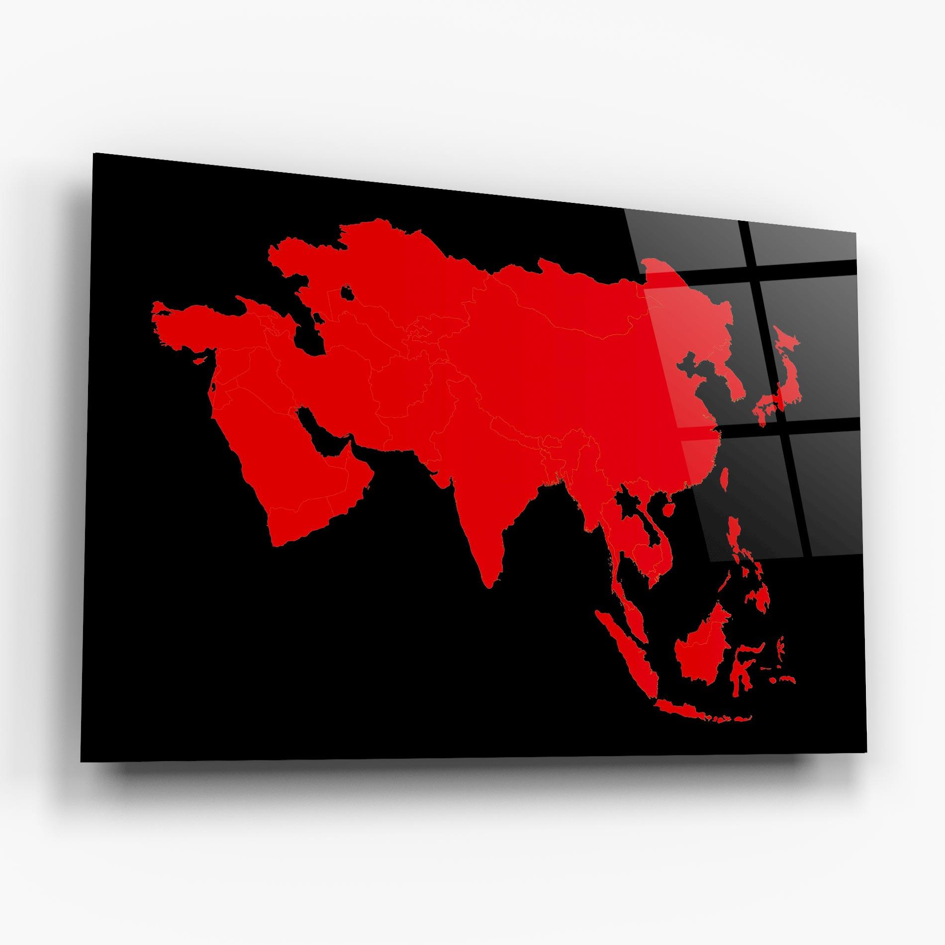Стъклена картина Asia Map mockup 6