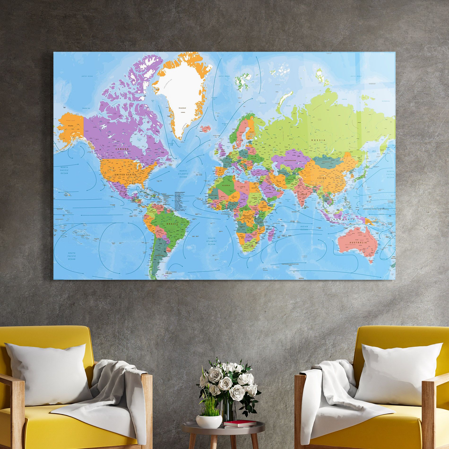 Color World Map mockup 4