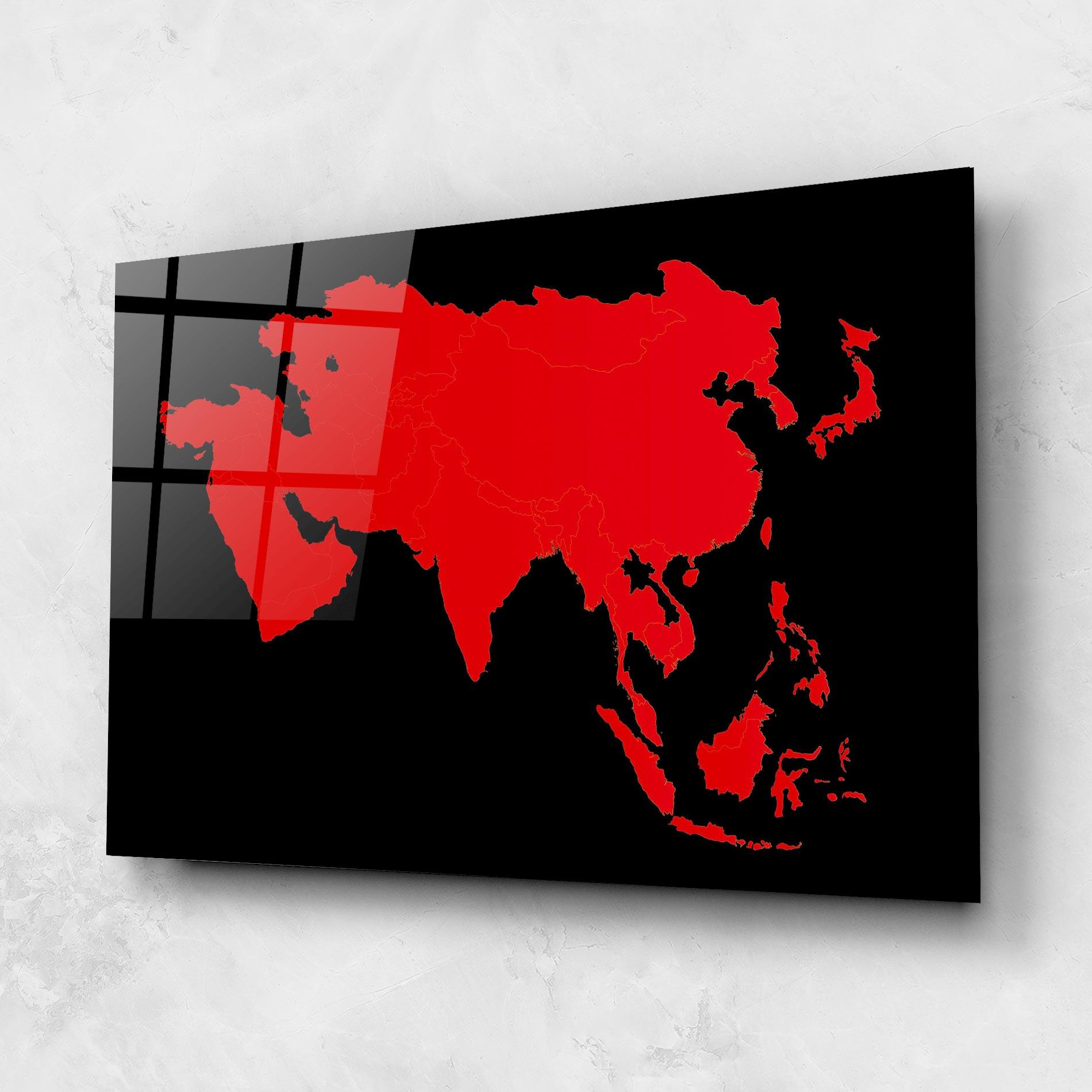 Стъклена картина Asia Map mockup 1