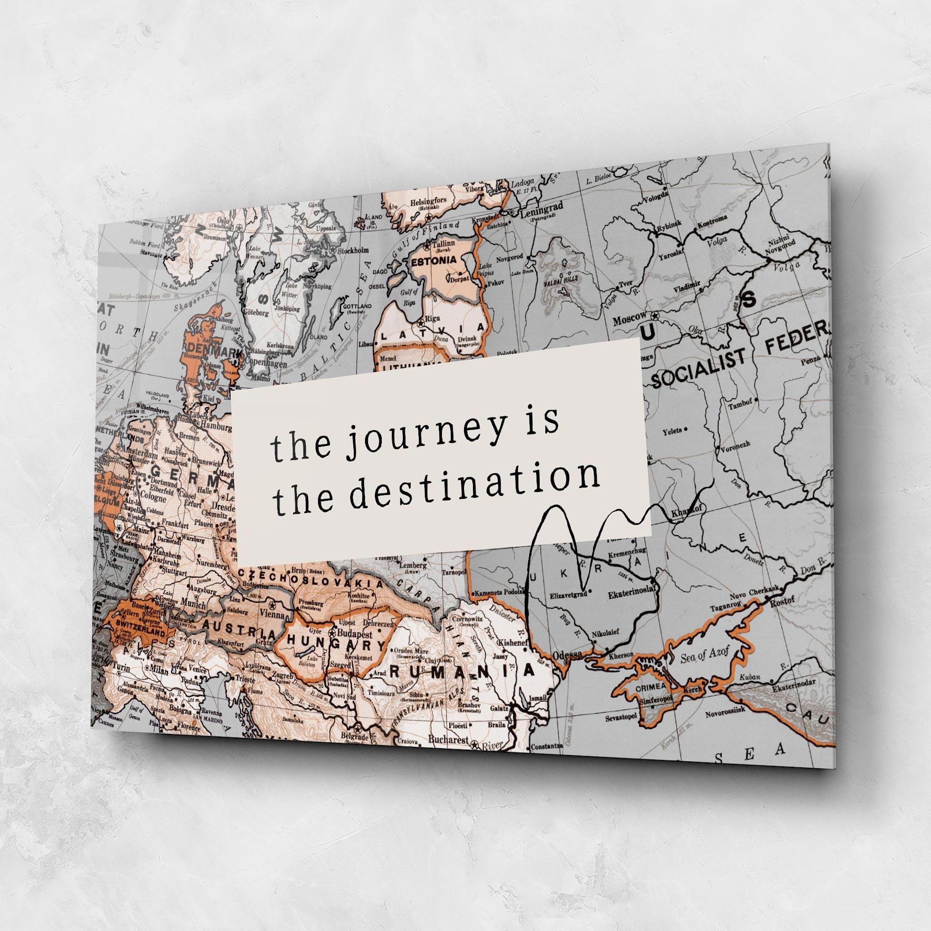 Стъклена картина Destination Journey mockup 1