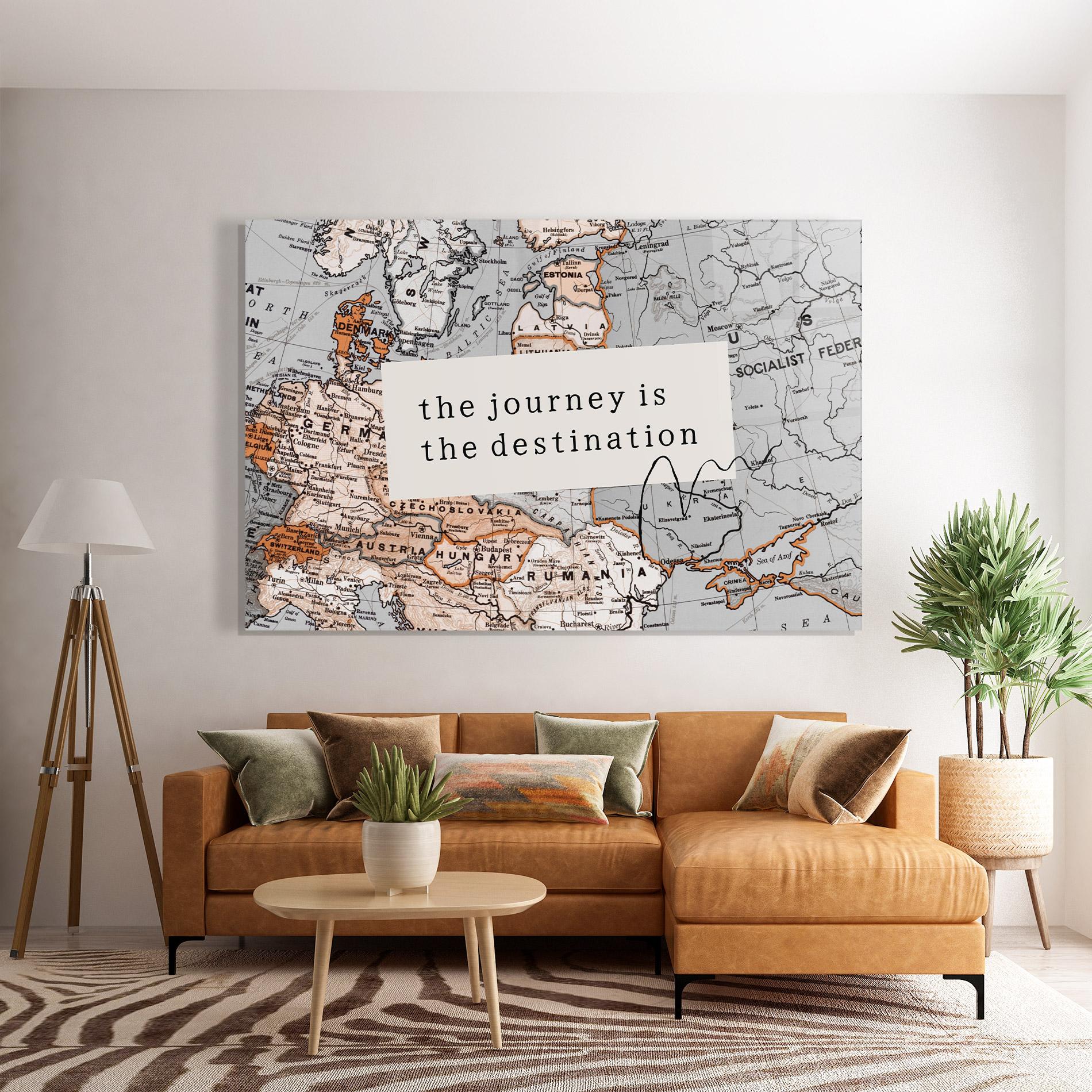 Стъклена картина Destination Journey mockup 7