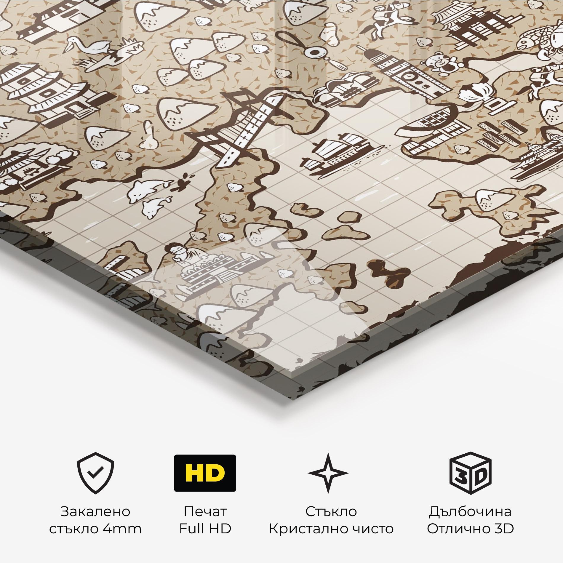 Стъклена картина Hong Kong mockup 3