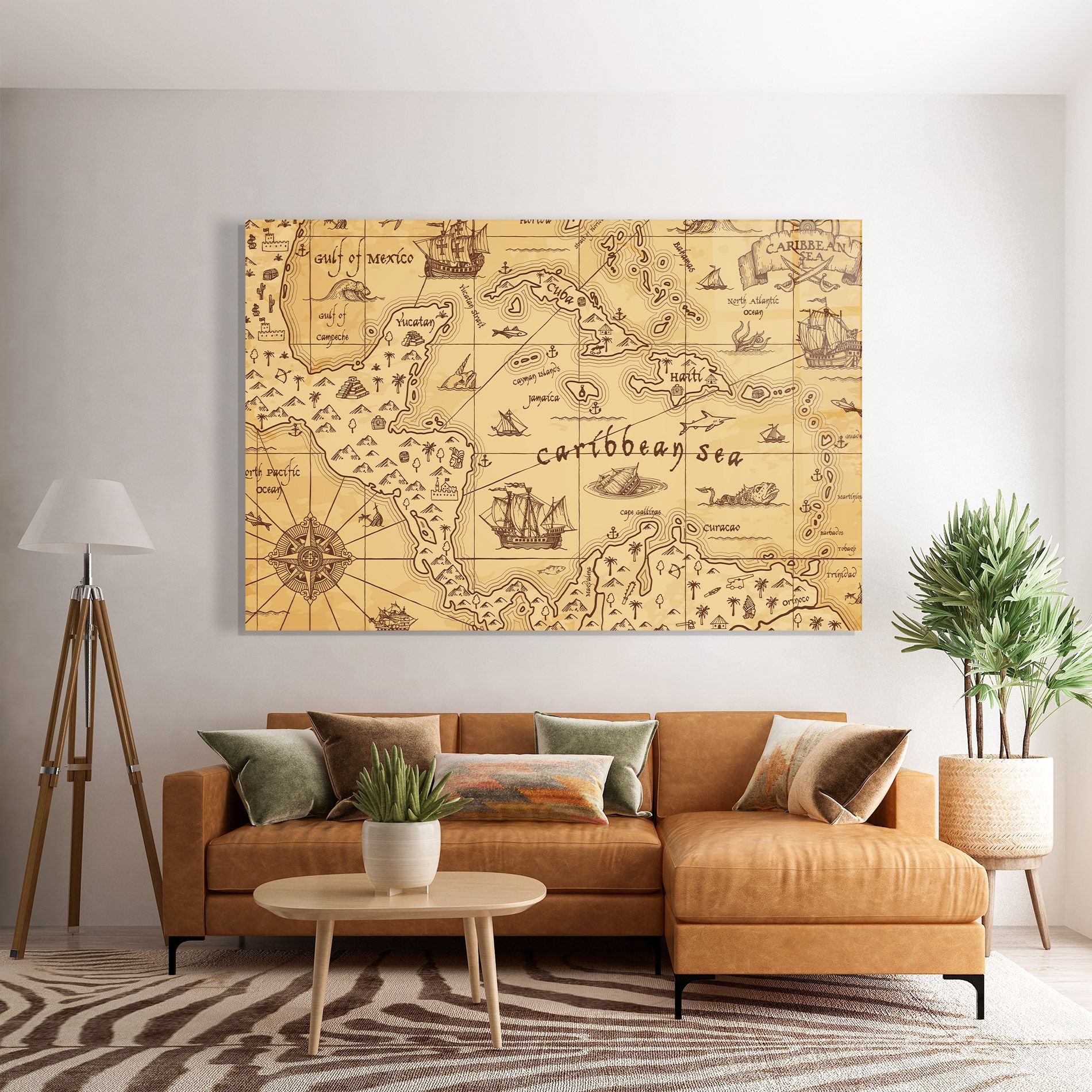 Caribbean Sea Map mockup 7