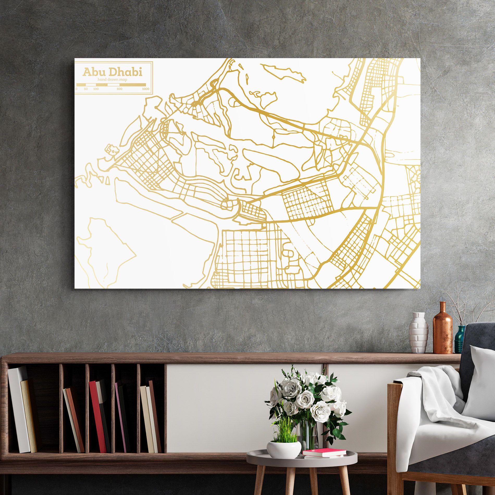 Abu Dhabi Map mockup 2