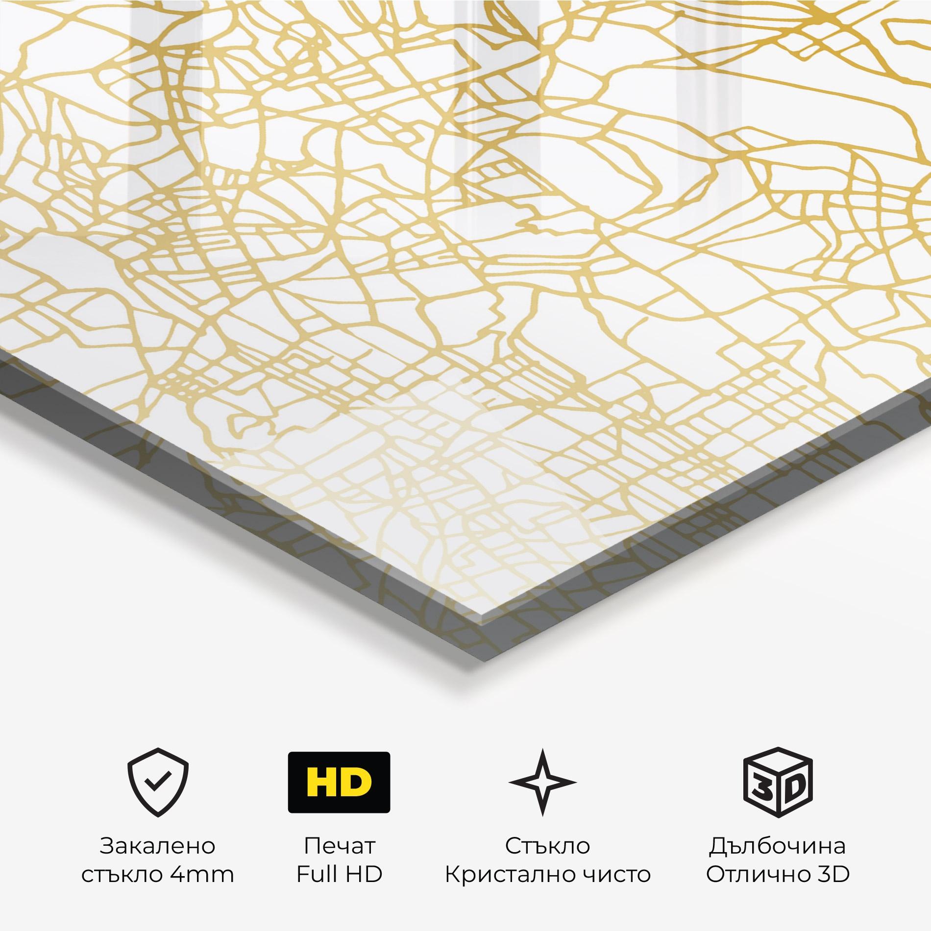 Стъклена картина Bangalore Map mockup 3