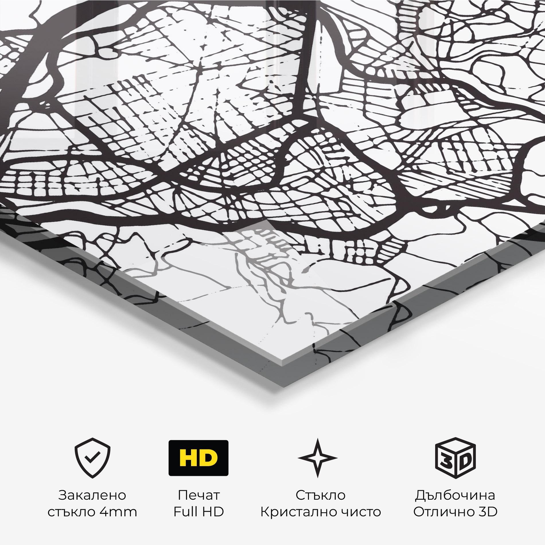 Стъклена картина Bilbao Map mockup 3