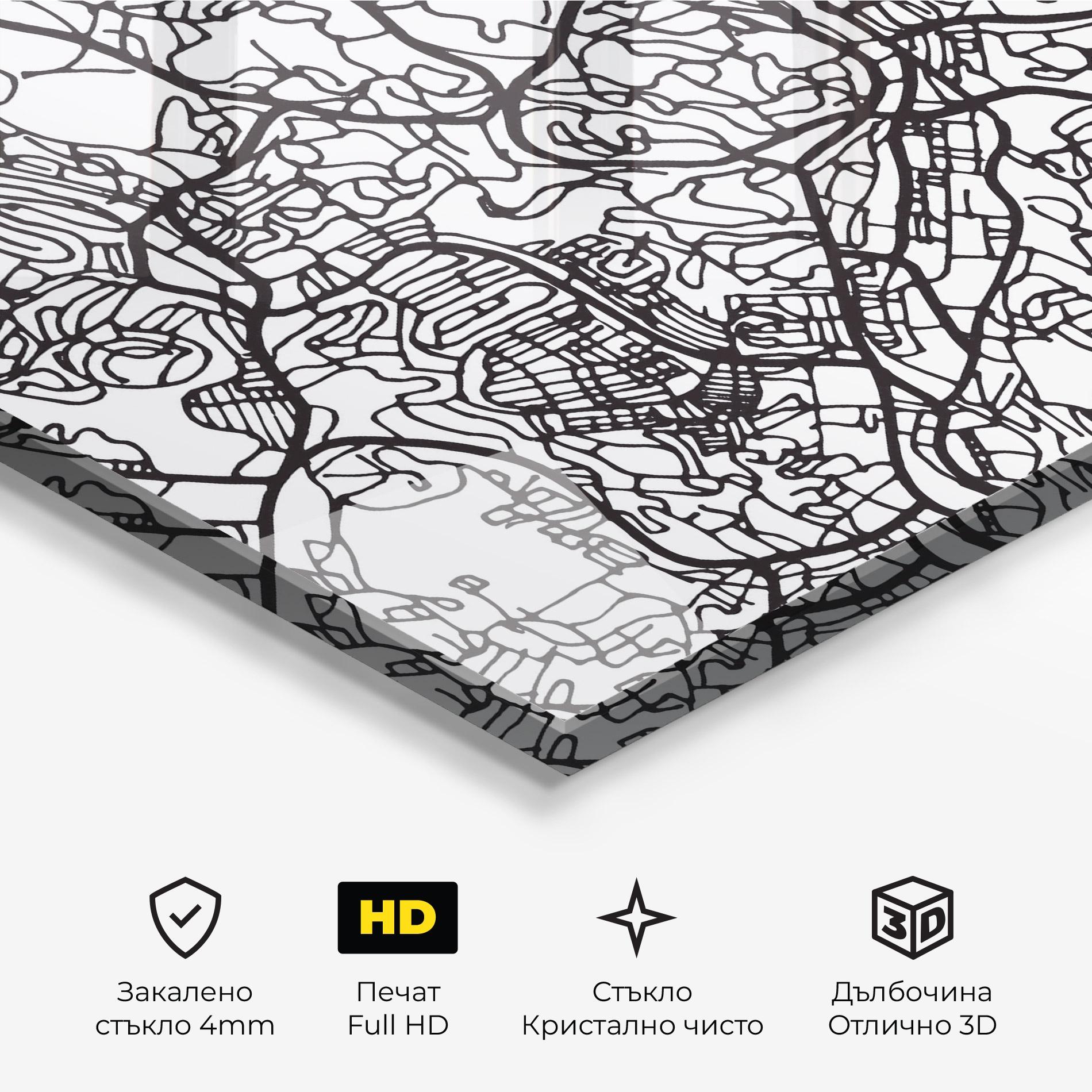 Стъклена картина Kuala Lumpur Map mockup 3