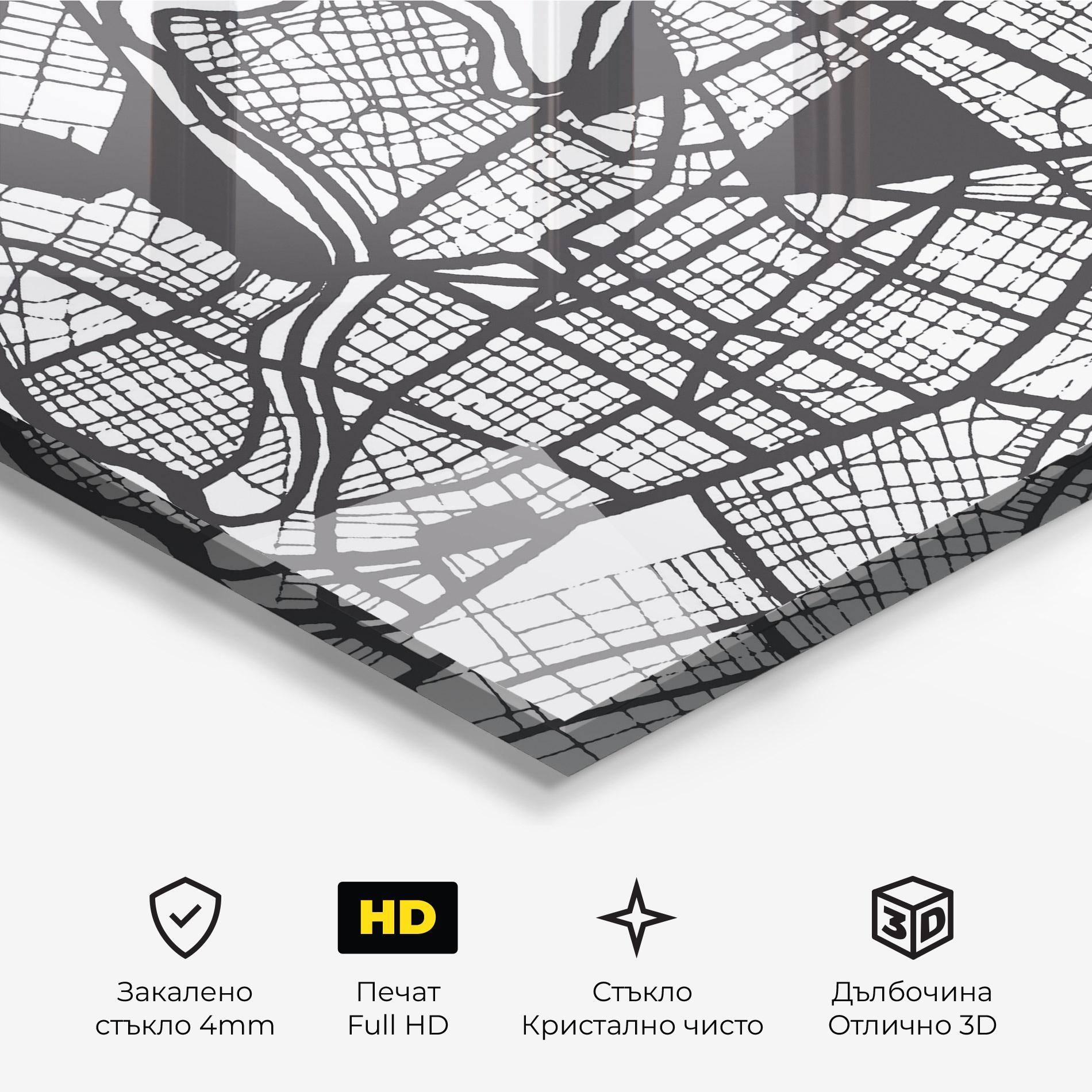 Стъклена картина Larissa Map mockup 3