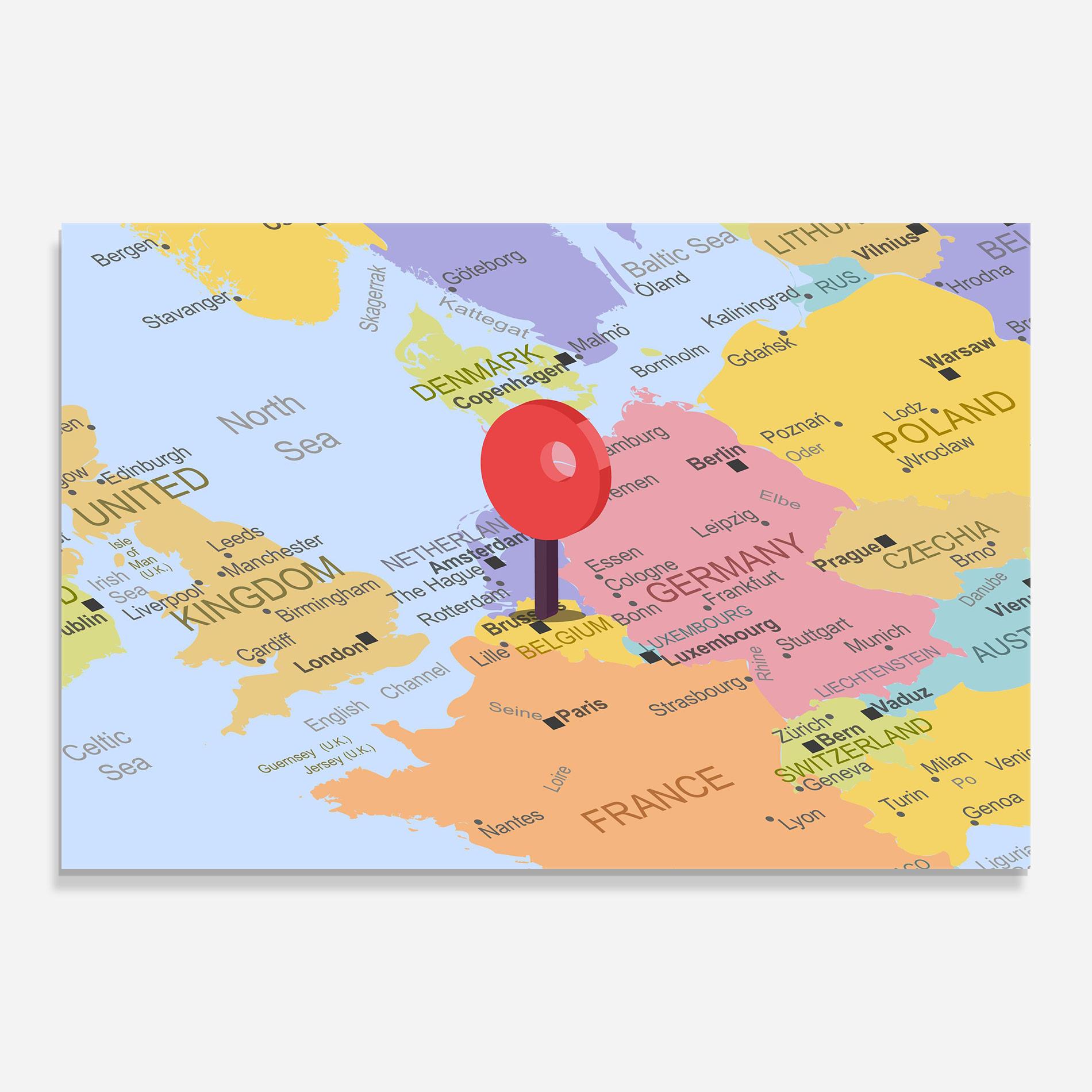 Стъклена картина Belgium Close Up mockup 0