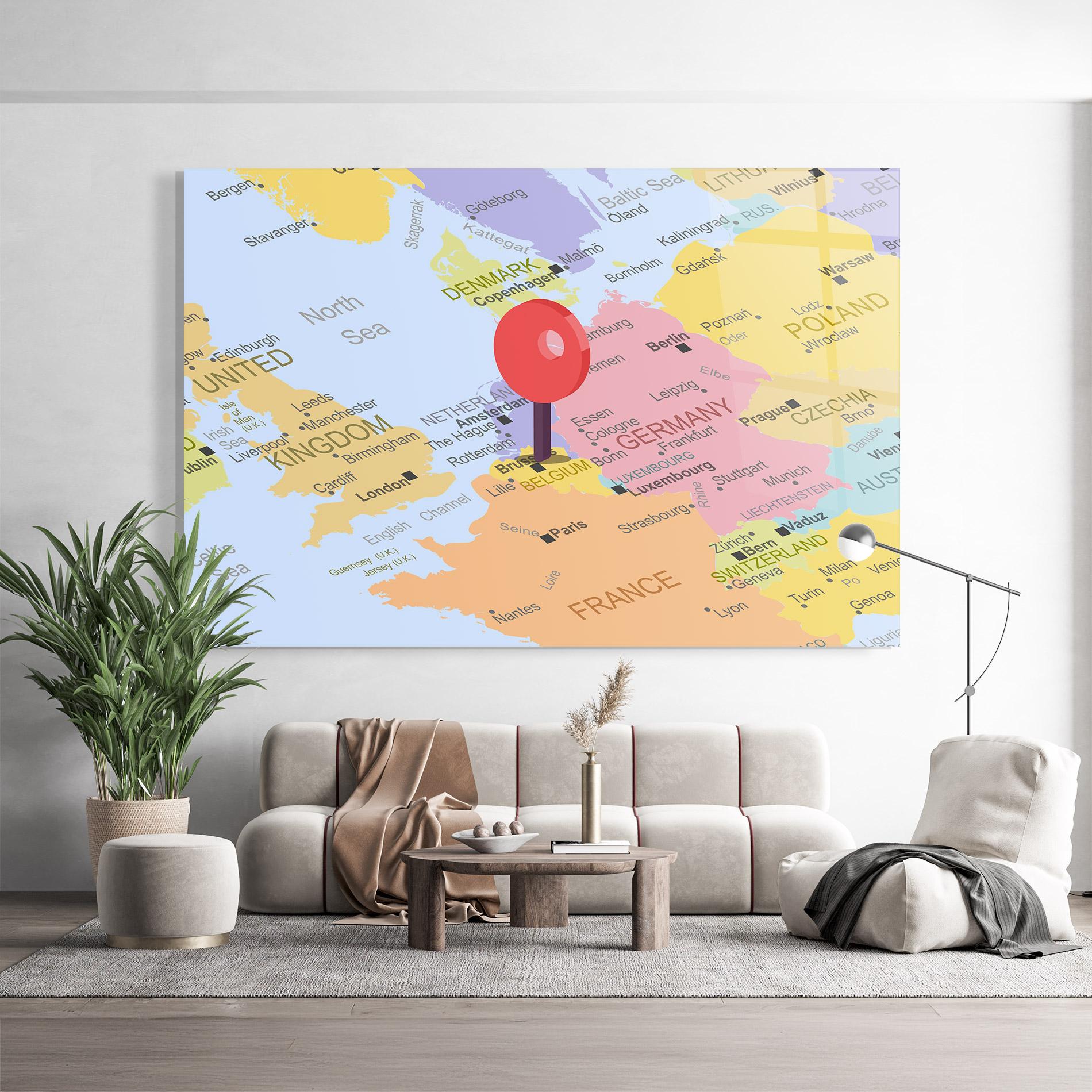 Стъклена картина Belgium Close Up mockup 9