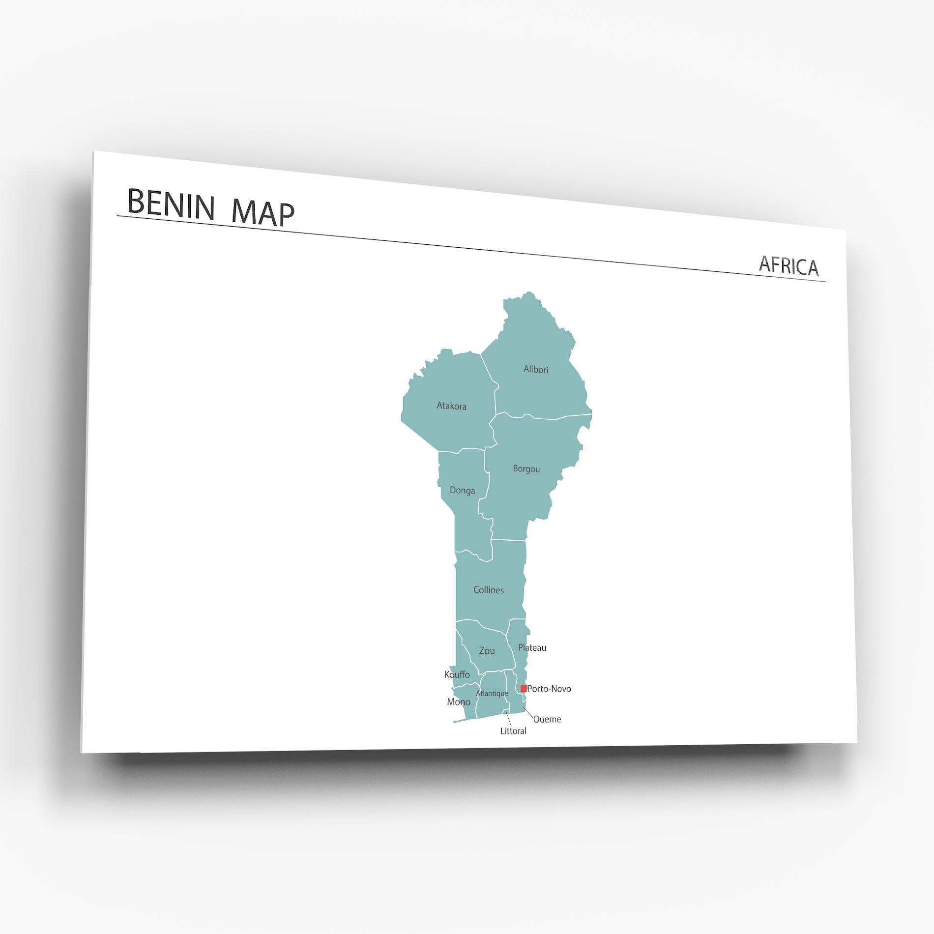 Стъклена картина Benin Map mockup 6