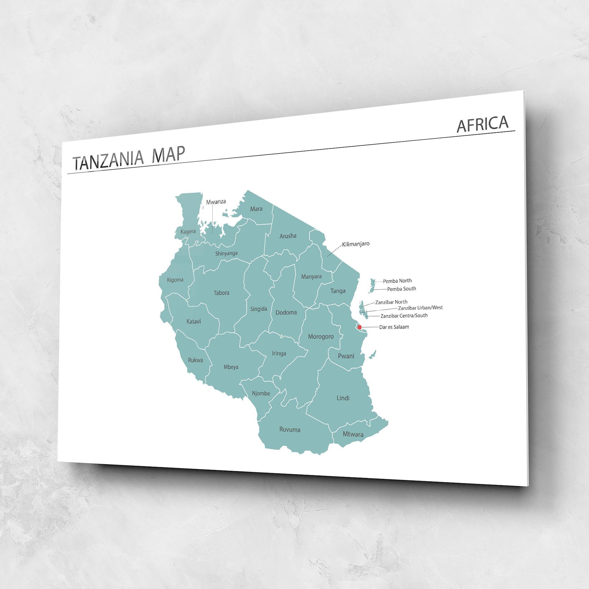 Tanzania Map mockup 1