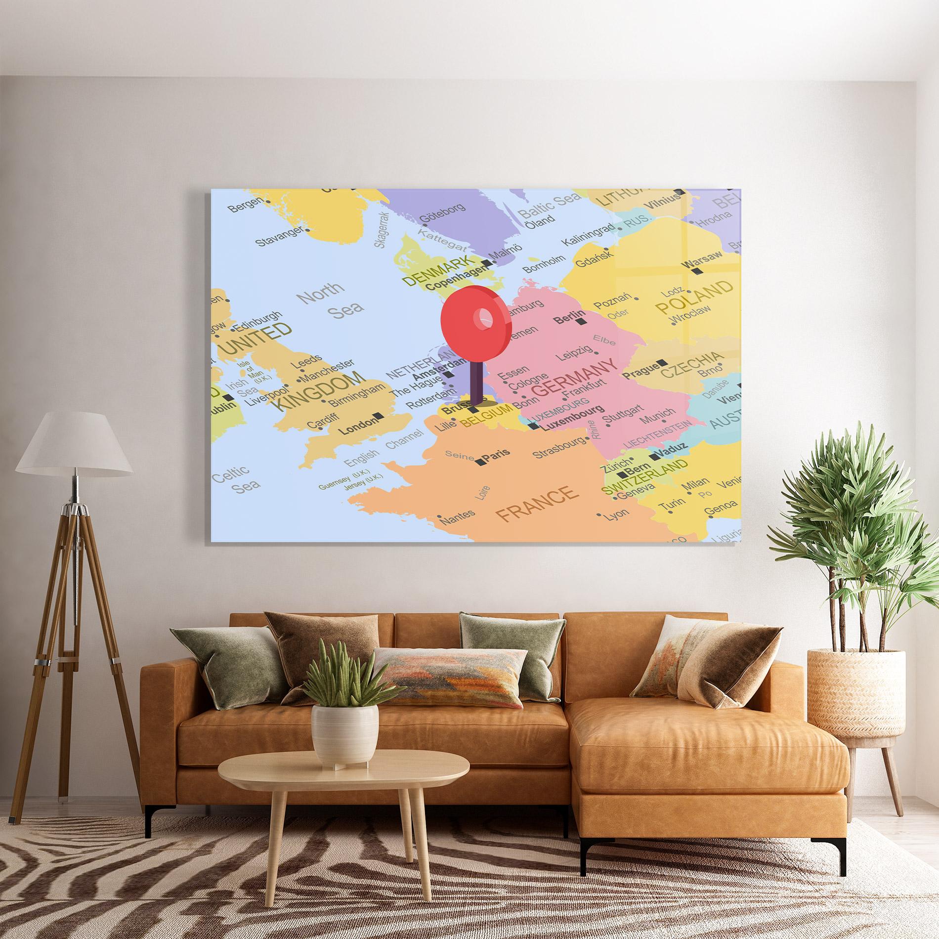 Стъклена картина Belgium Close Up mockup 7